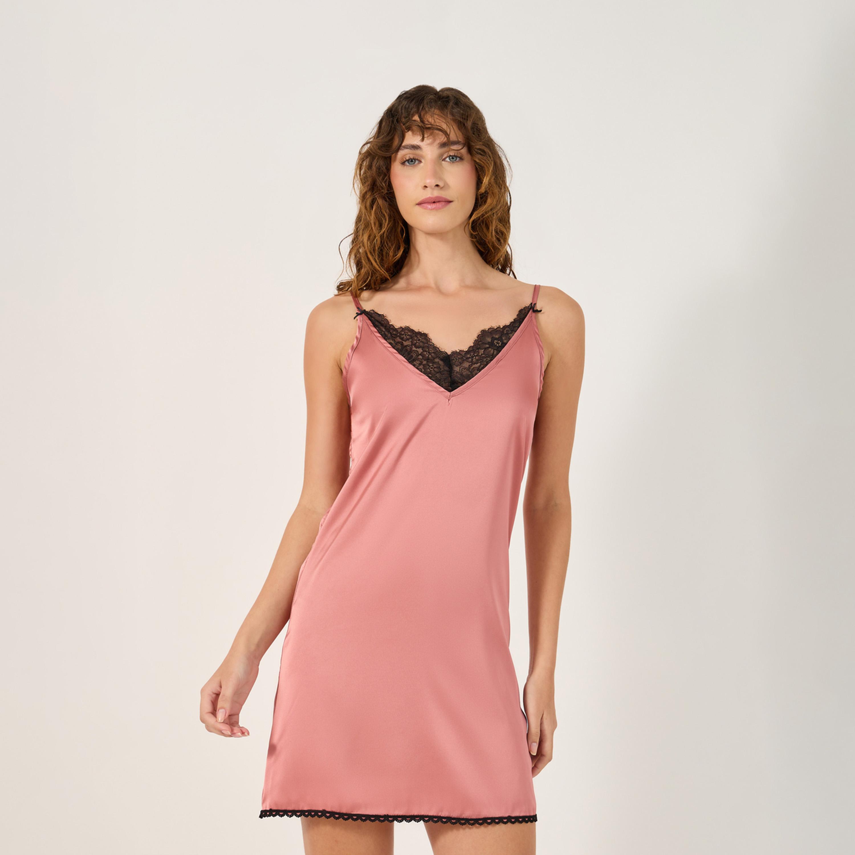 ستايلي - طقم فستان دانتيل مع رداء-women-clothing-nightwear-robes-image-3