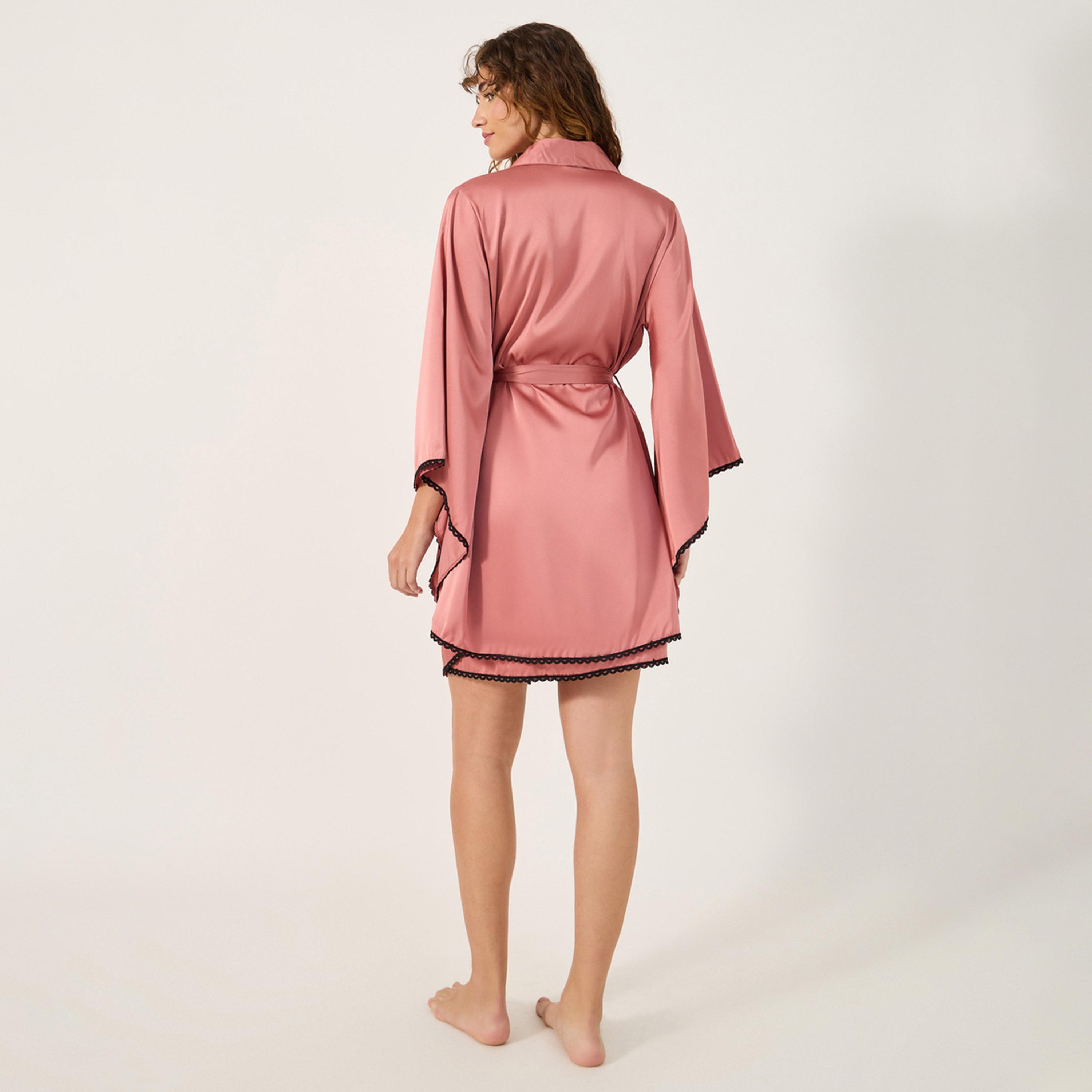 ستايلي - طقم فستان دانتيل مع رداء-women-clothing-nightwear-robes-image-6