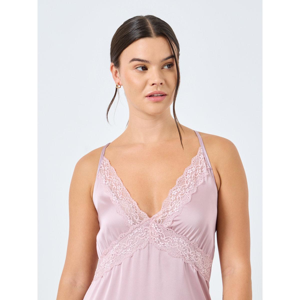 قميص نوم ساتان بتفاصيل دانتيل-women-clothing-nightwear-nighties-image-3