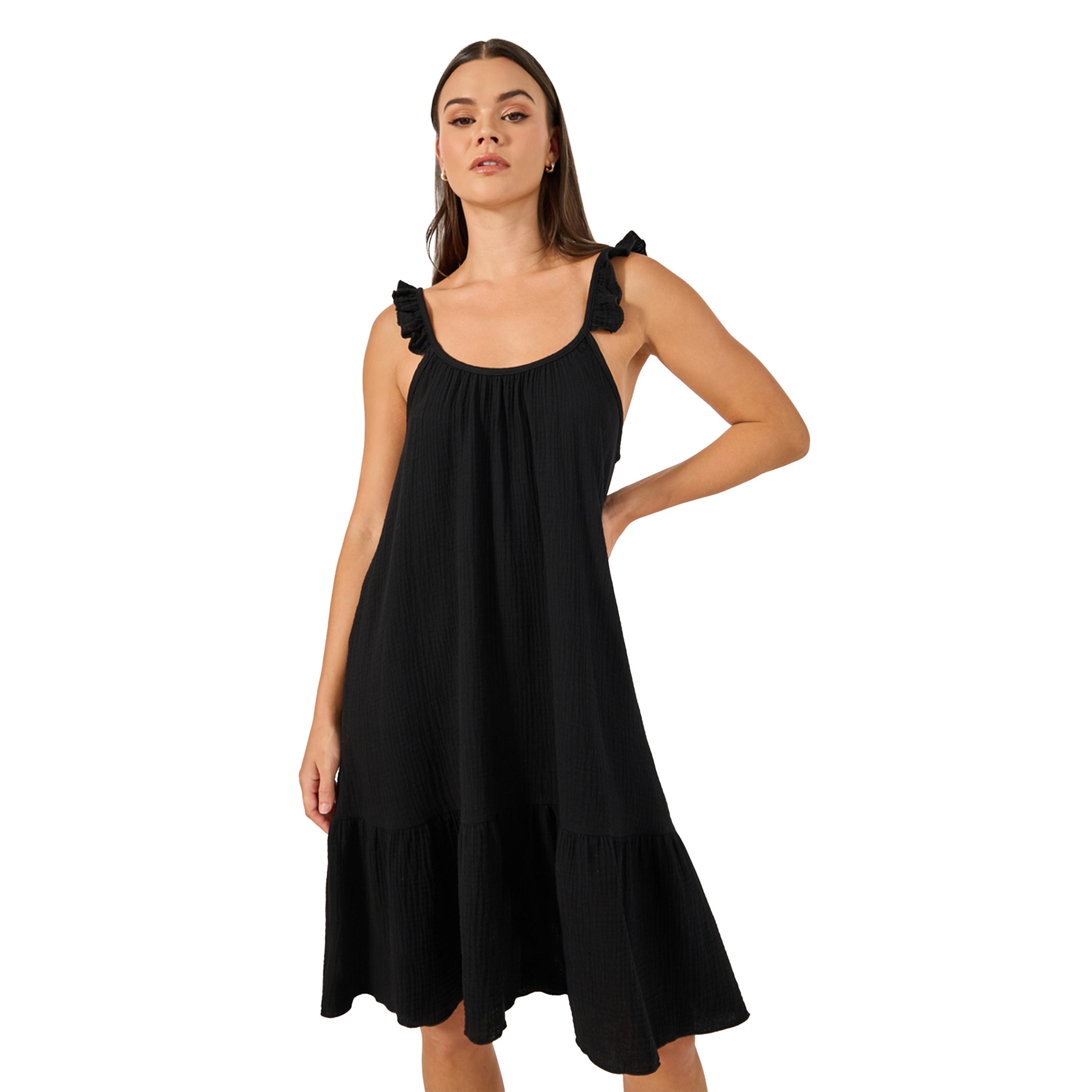 Styli Ruffled Hem Strappy Scoop Neck Slip Dress-women-clothing-nightwear-nighties-image-2