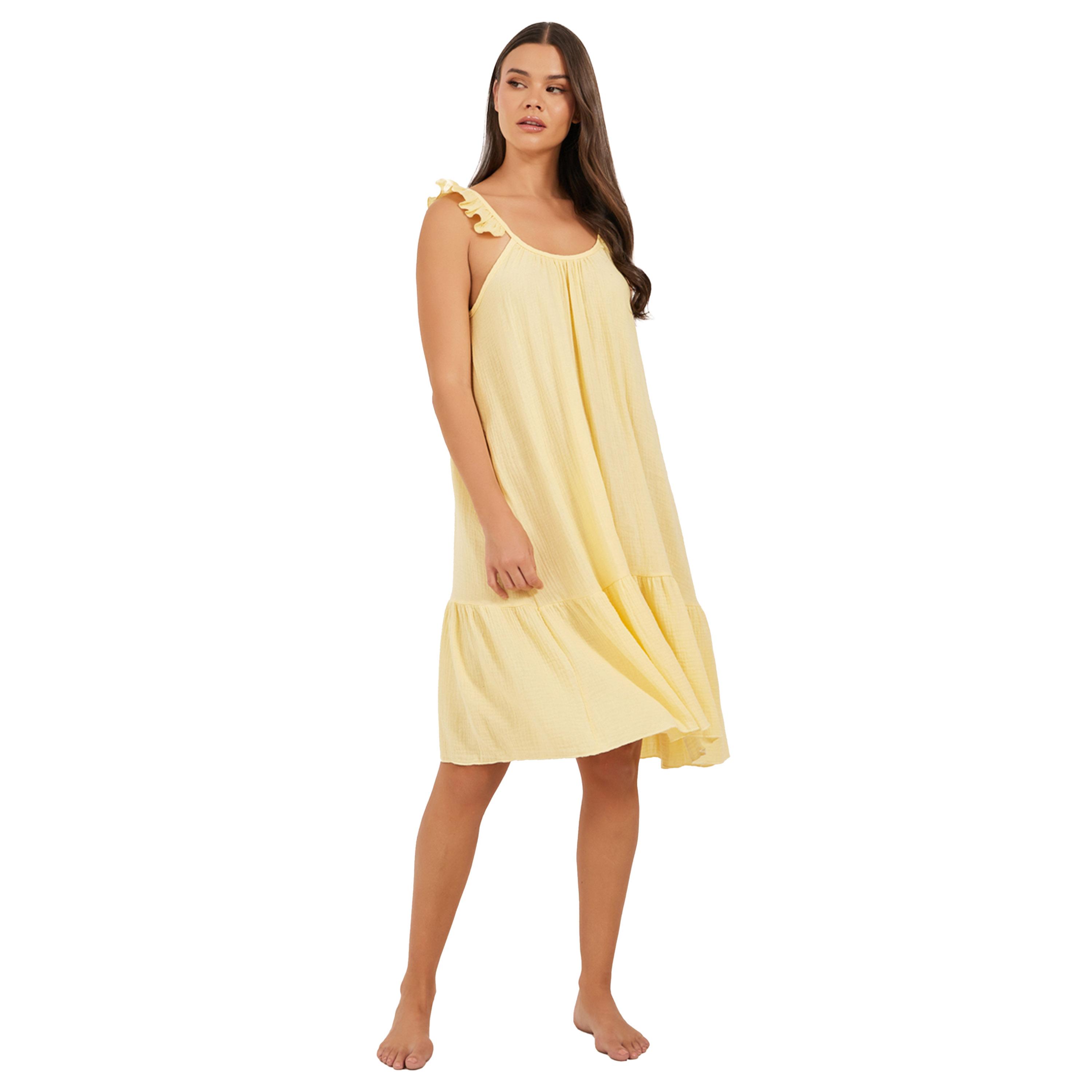Styli Ruffled Hem Strappy Scoop Neck Slip Dress-women-clothing-nightwear-nighties-image-1