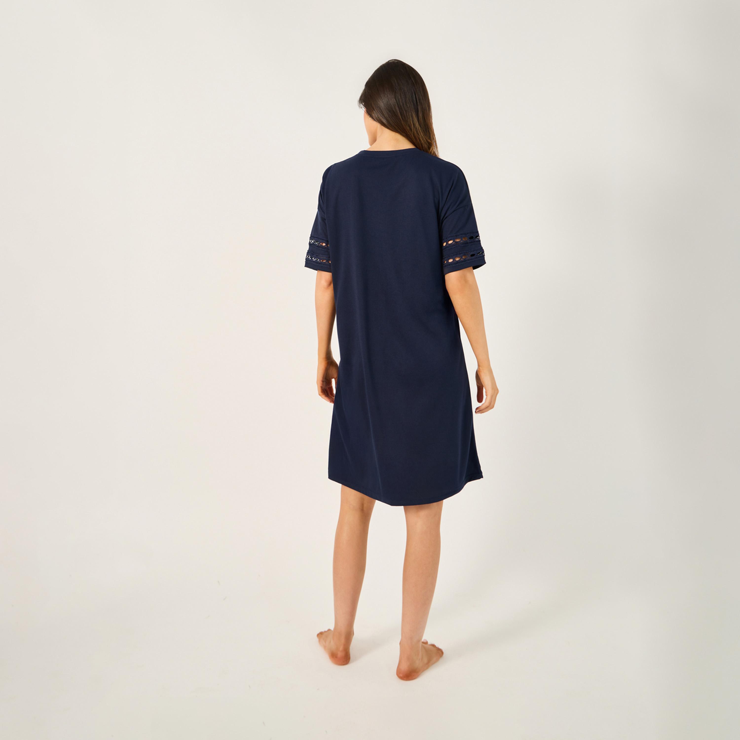 Styli Lace Broderie Trim Nightdress-women-clothing-nightwear-nighties-image-4
