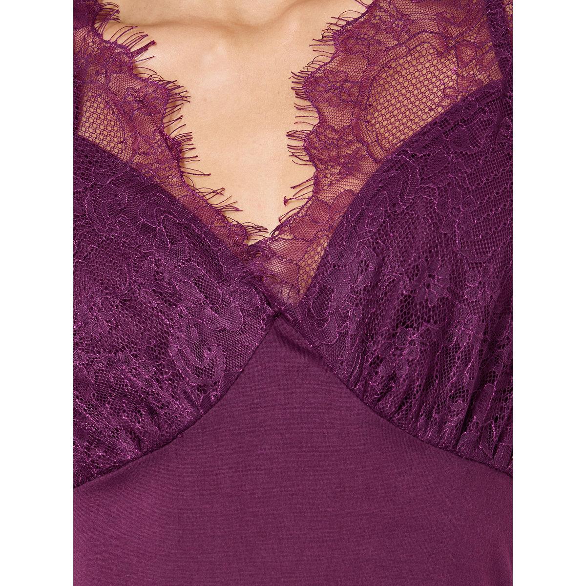 Styli Galloon Lace Trim Strap Overlay Nightdress-women-clothing-nightwear-nighties-image-4