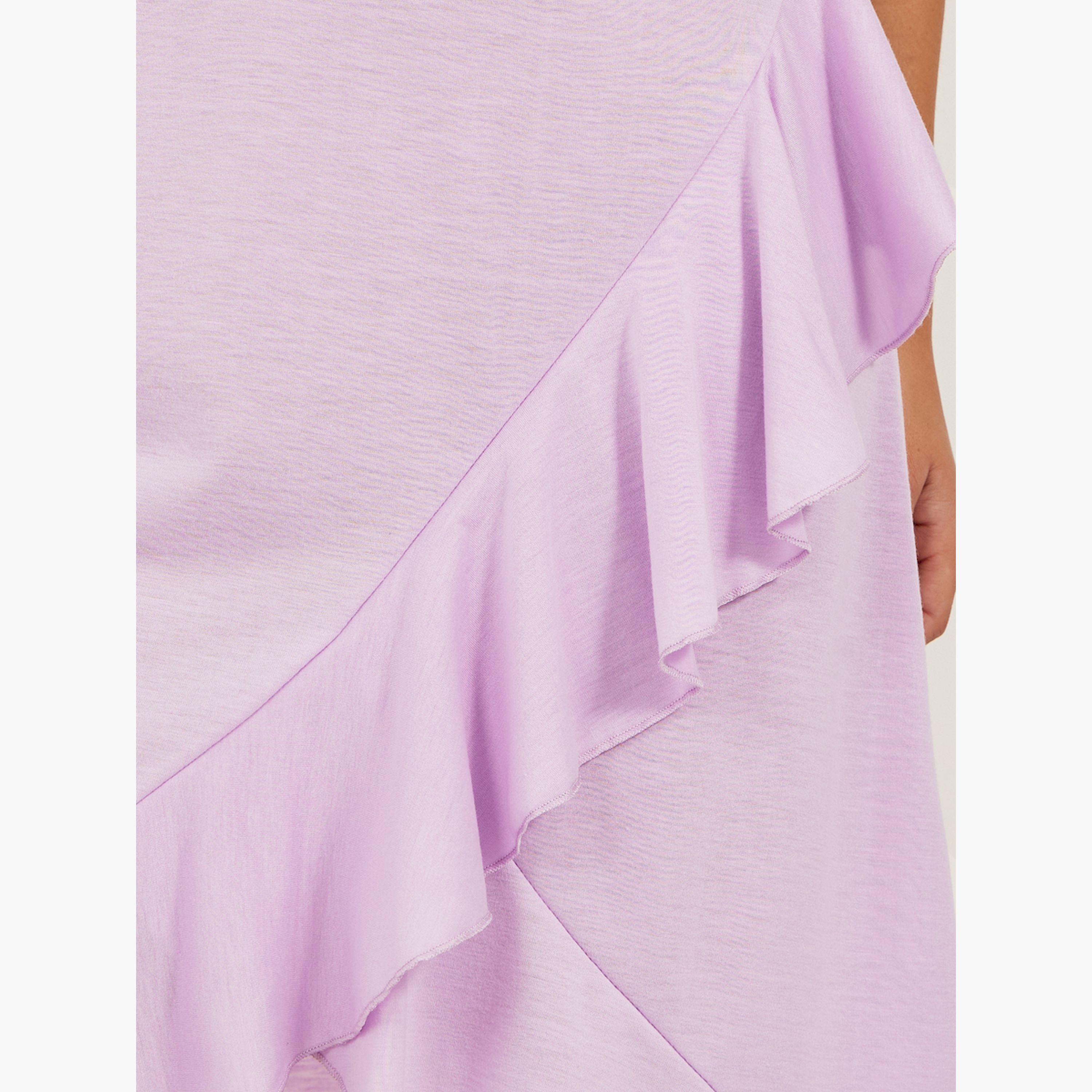 ستايلي - فستان سهل الارتداء بياقة V وأشرطة وحافة كشكش-women-clothing-nightwear-nighties-image-3
