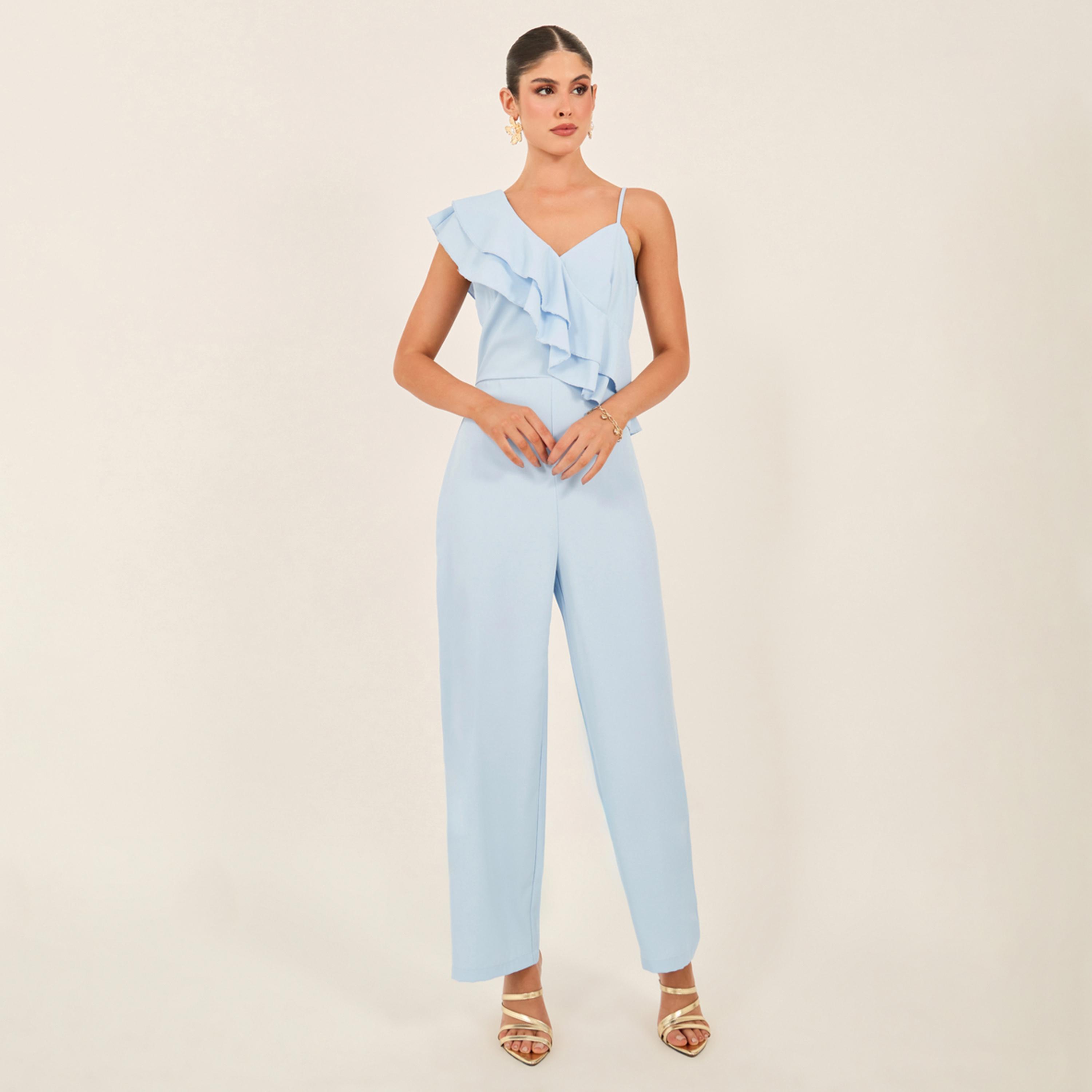 Styli Wide Leg Ruffled Detail Jumpsuit-women-clothing-jumpsuits-image-1