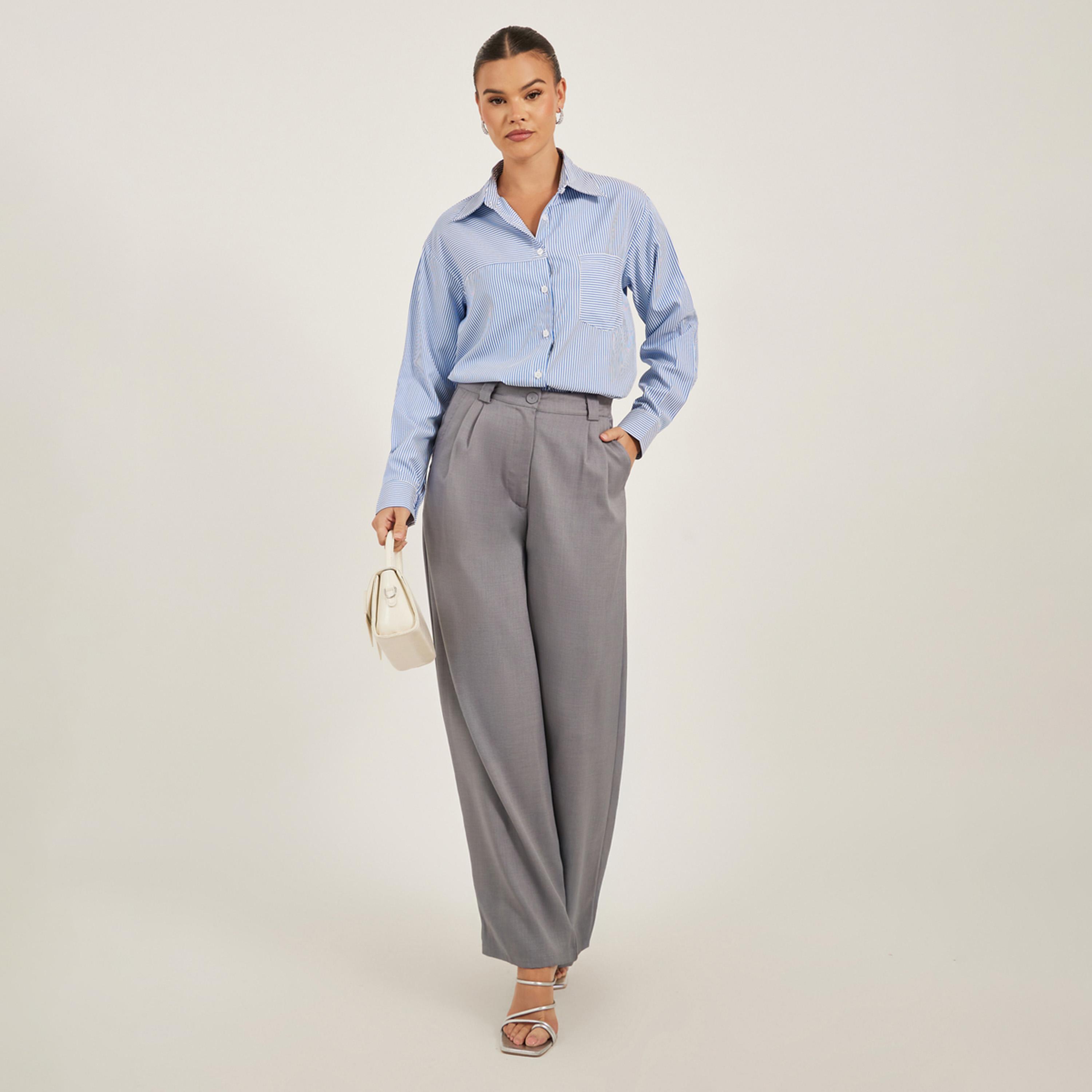 Take Two Striped Pocket Detail Regular Fit Shirt-women-clothing-shirtsandblouses-shirts-image-2