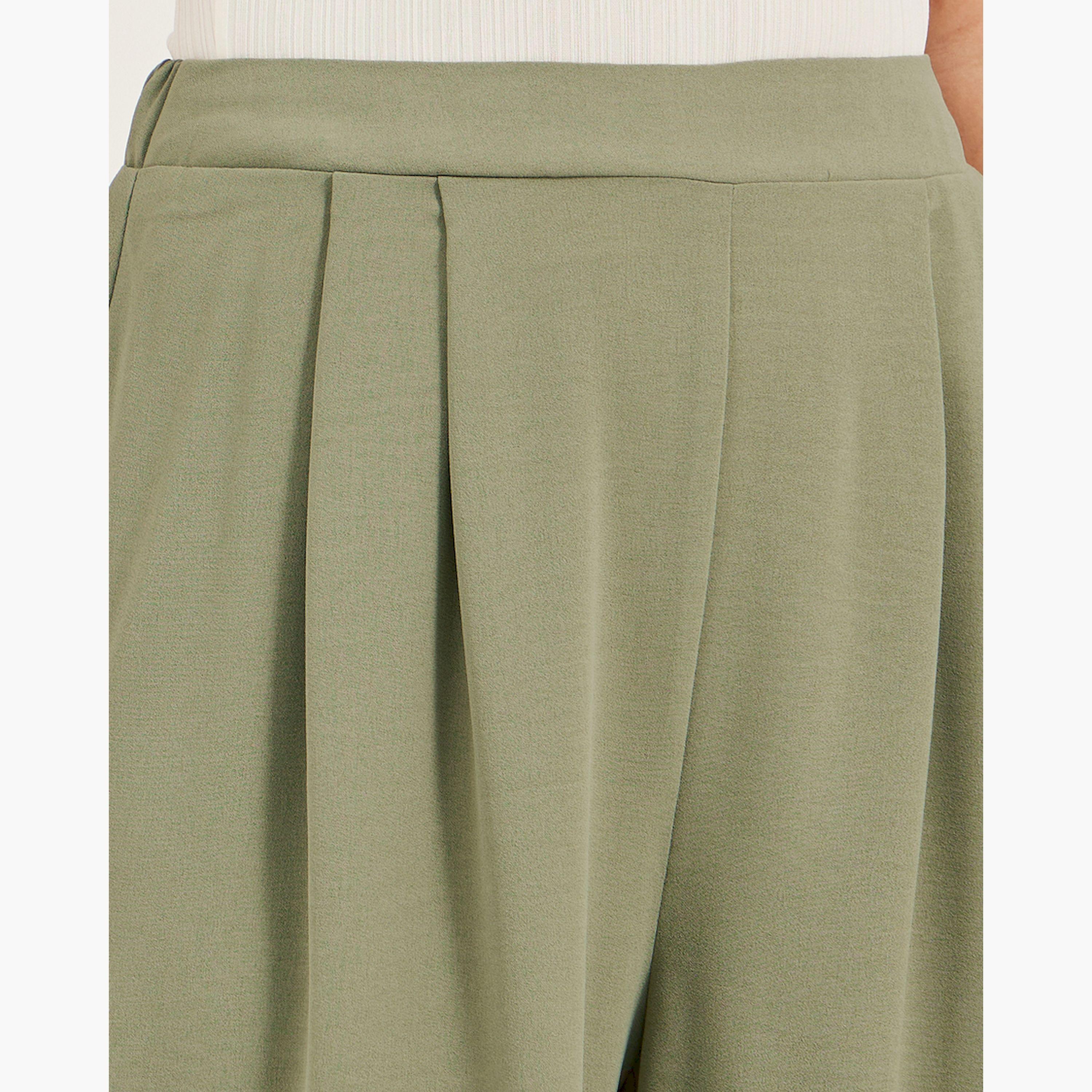Take Two Solid Pleated Straight Leg Pants-women-clothing-bottoms-trousers-image-3