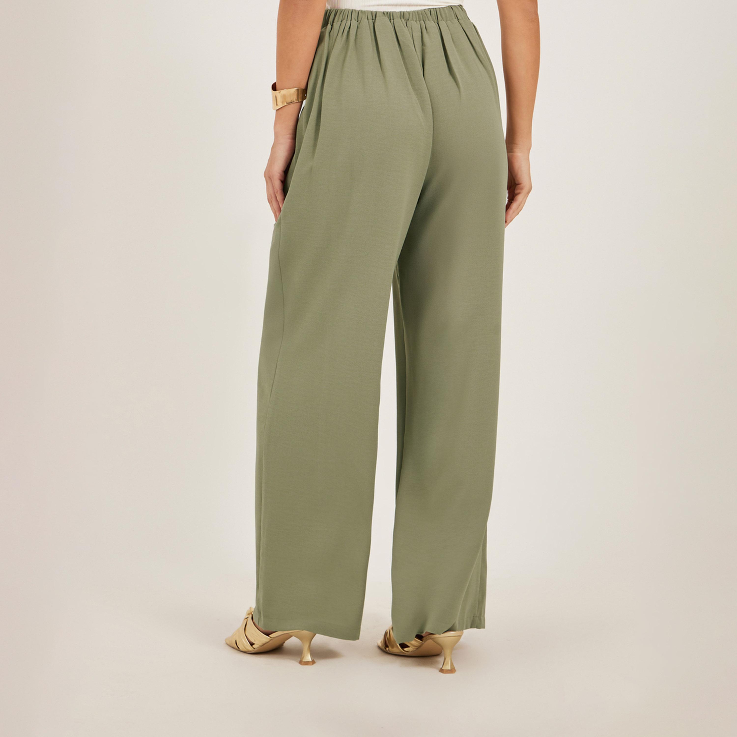 Take Two Solid Pleated Straight Leg Pants-women-clothing-bottoms-trousers-image-4