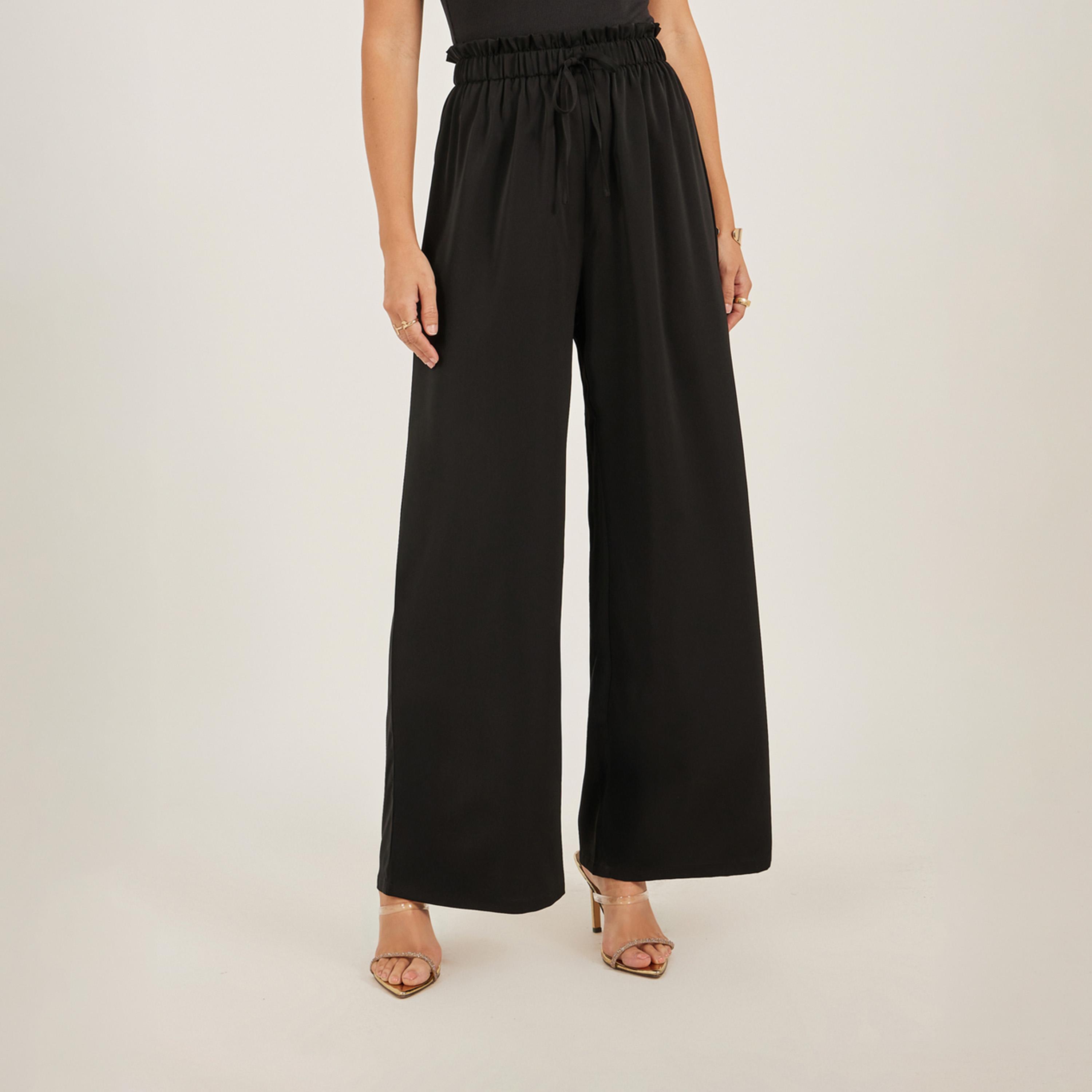 Take Two Solid Straight Leg Culotte Pants with Elastic Waistband-women-clothing-bottoms-trousers-image-2
