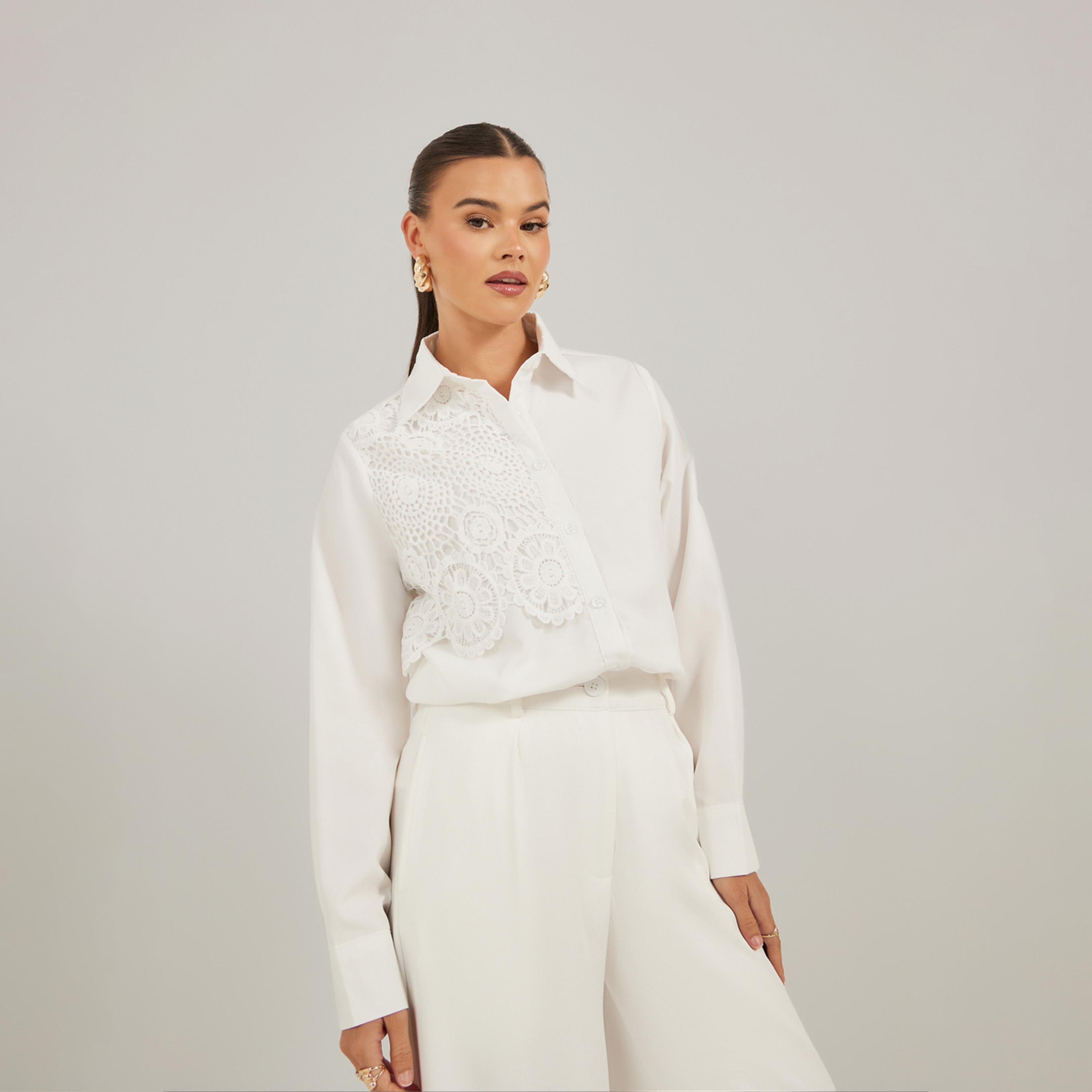 Take Two Embroidery Patch Detail Regular Fit Shirt-women-clothing-shirtsandblouses-shirts-image-5