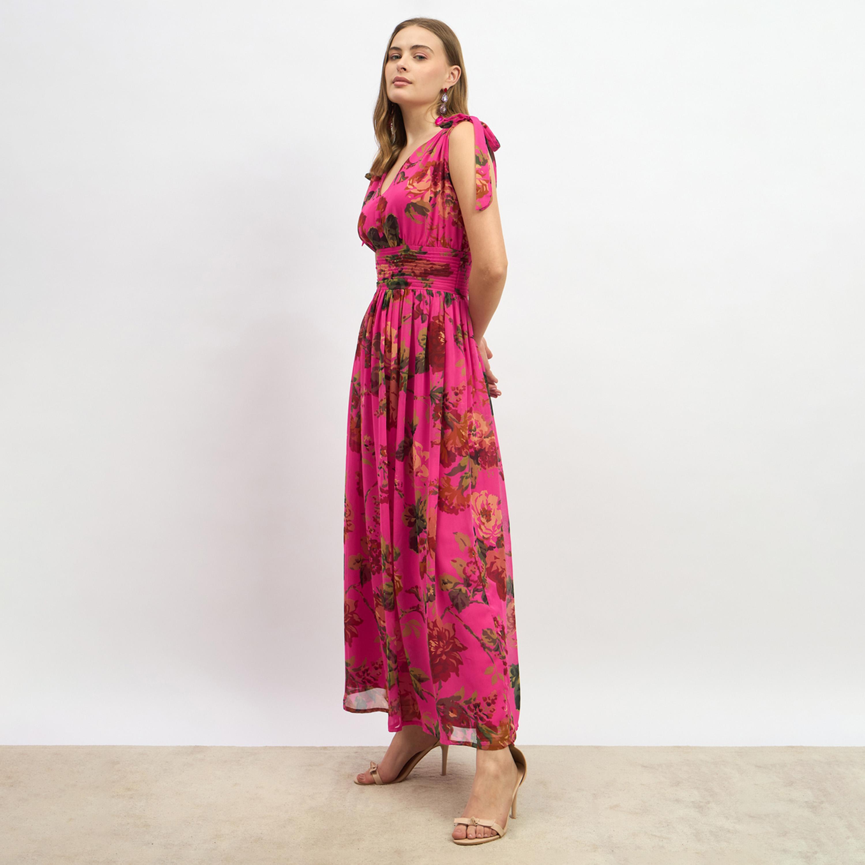 ستايلي - فستان ماكسي بدون أكمام بطبعة زهور-women-clothing-dresses-image-3