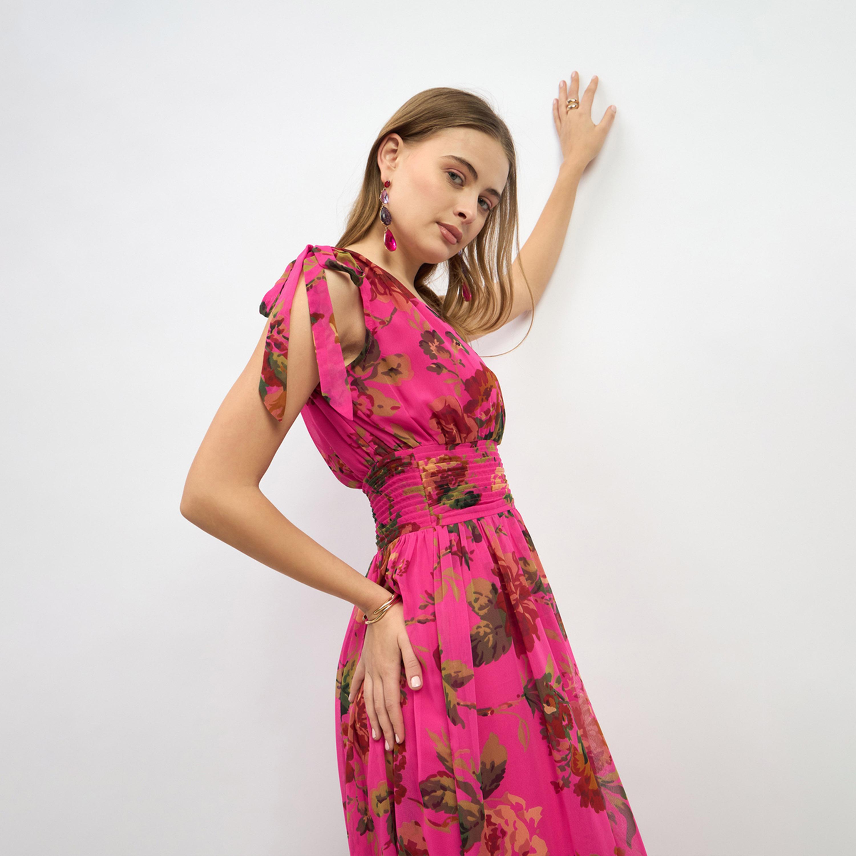 ستايلي - فستان ماكسي بدون أكمام بطبعة زهور-women-clothing-dresses-image-6