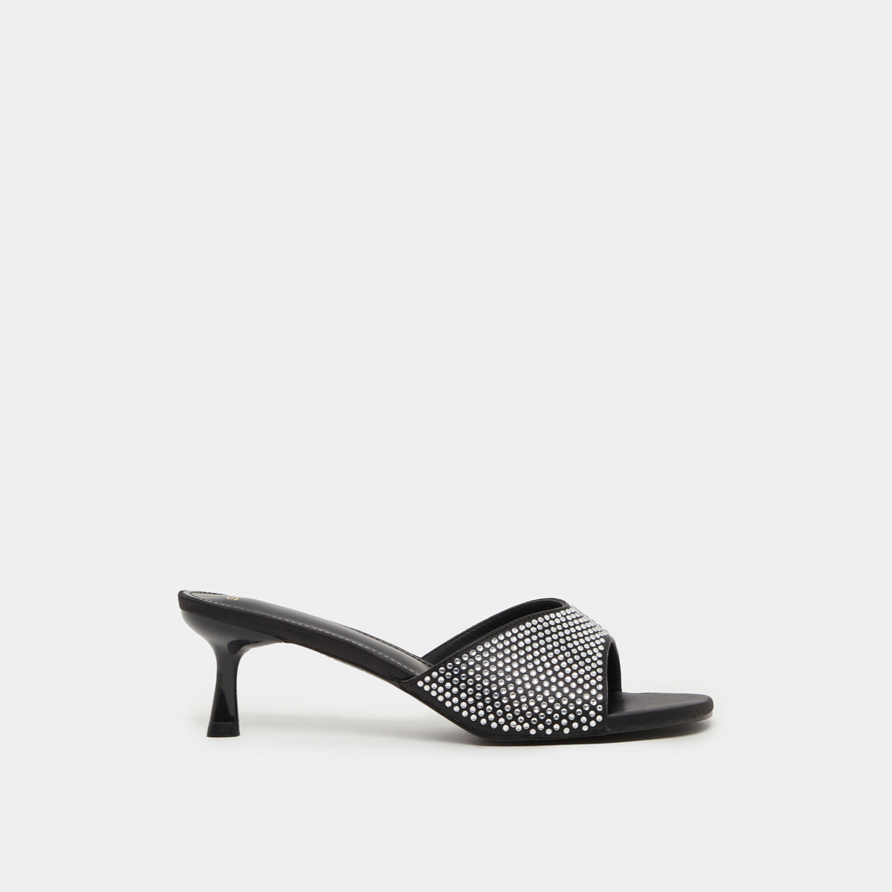 Styli Embellished Open Toe Kitten Heel Sandals-women-shoes-sandals-heeled-image-1