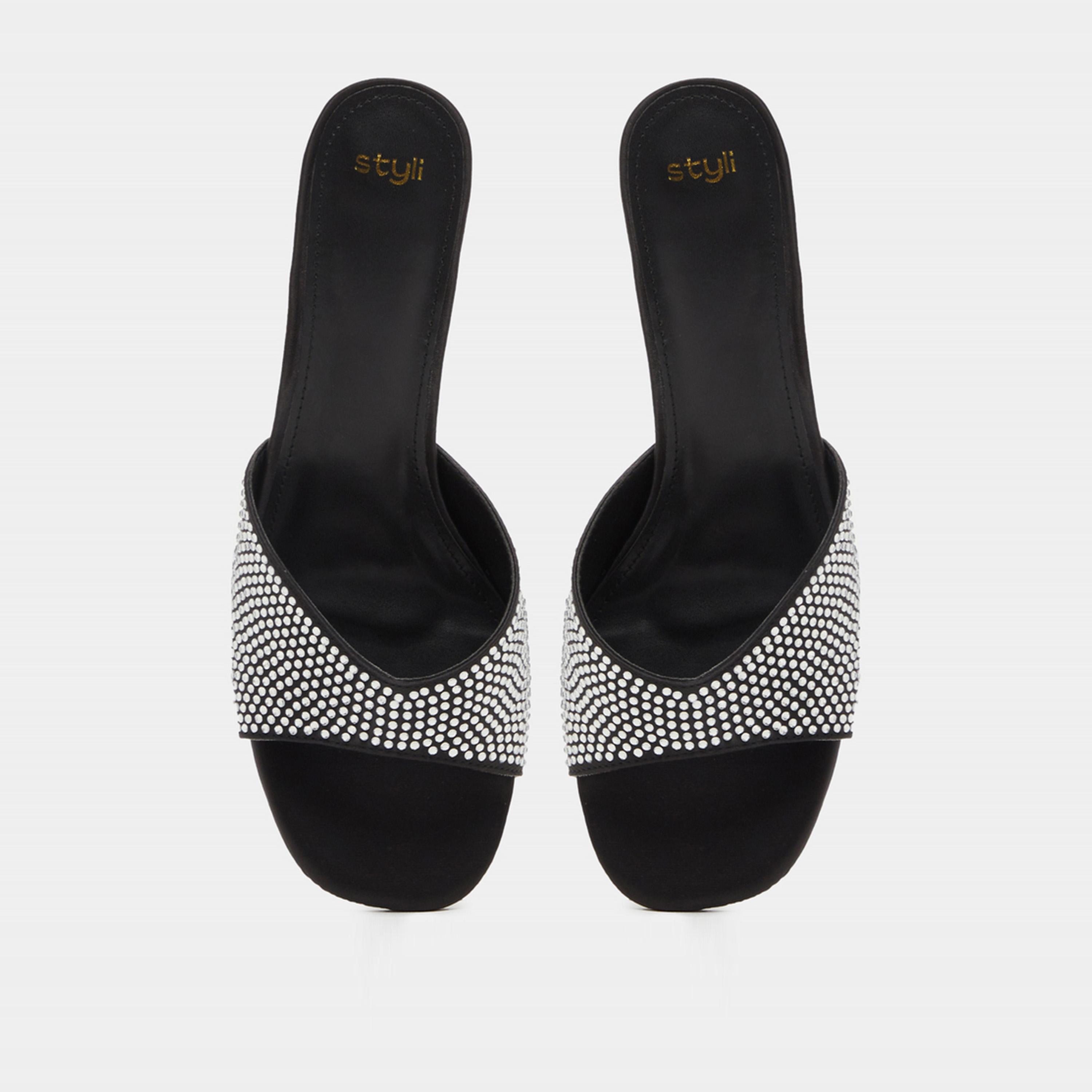 Styli Embellished Open Toe Kitten Heel Sandals-women-shoes-sandals-heeled-image-5