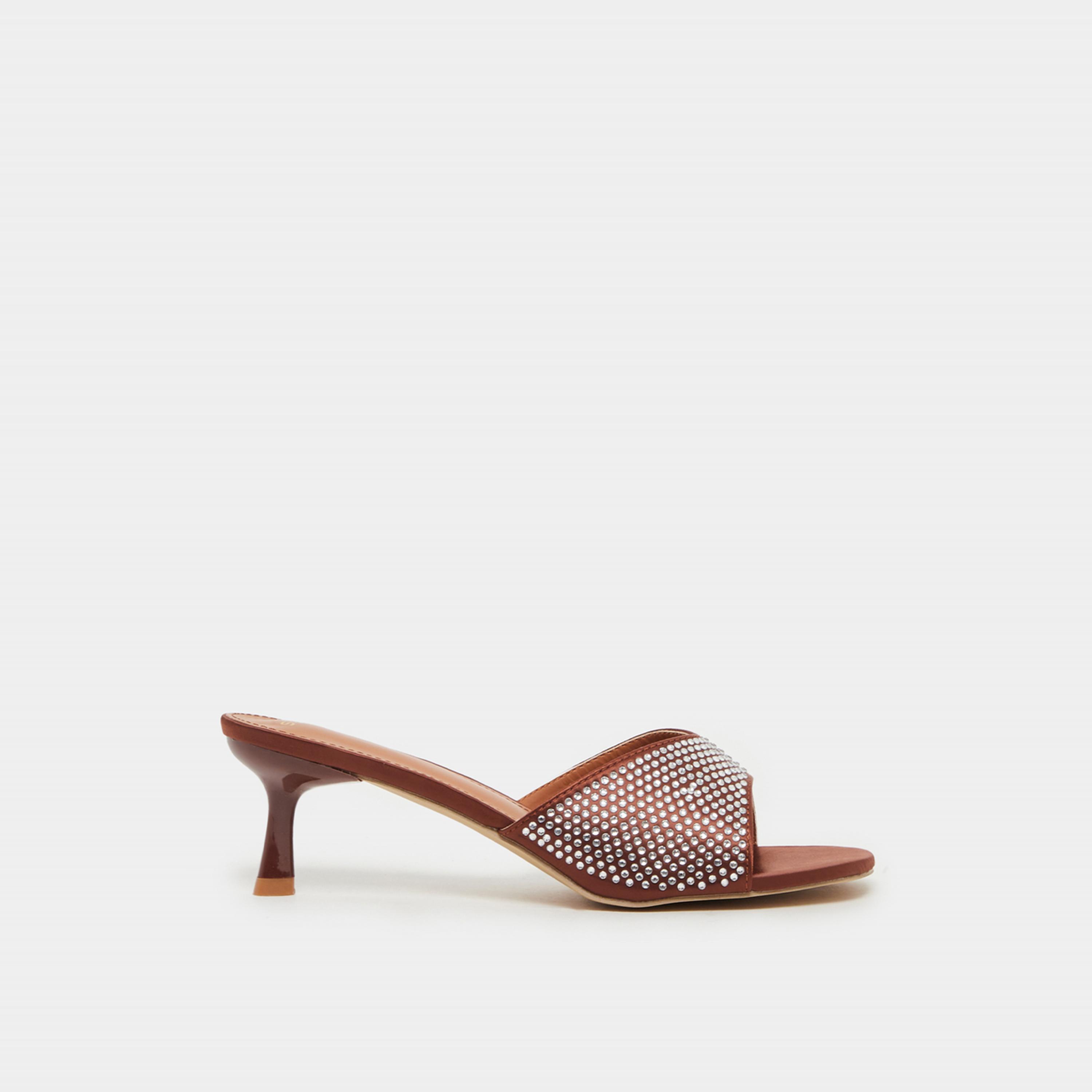 ستايلي - صندل مزين بمقدمة مفتوحة وكعب صغير-women-shoes-sandals-heeled-image-1