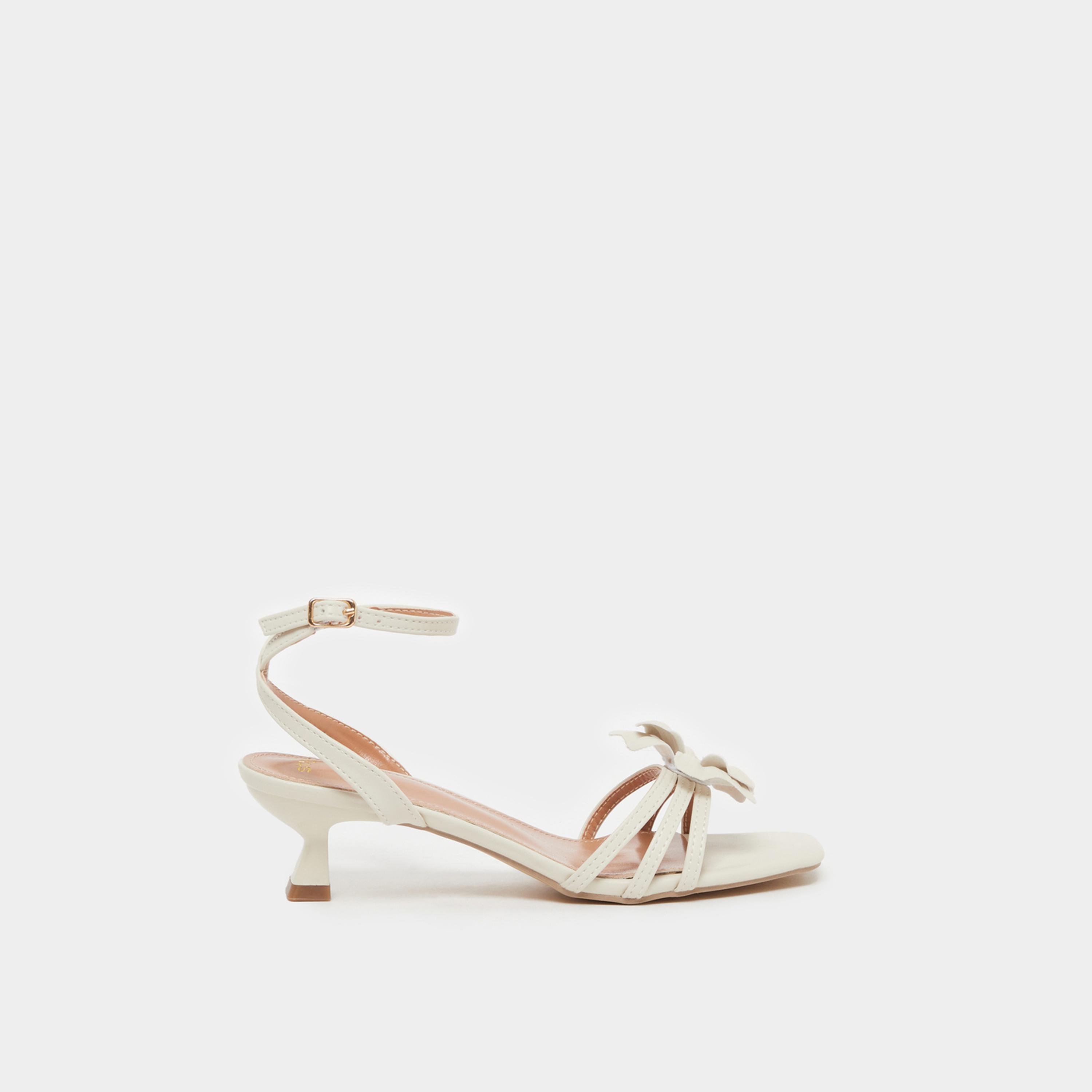 ستايلي - صندل كعب صغير بحزام الكاحل ومقدمة مفتوحة-women-shoes-heels-image-1