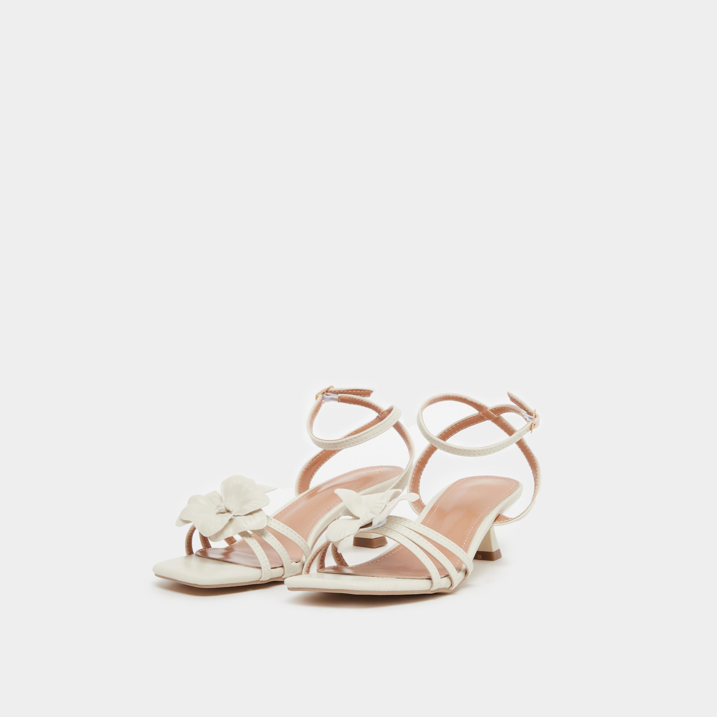 Styli Ankle Strap Open Toe Kitten Heel Sandals-women-shoes-heels-image-2