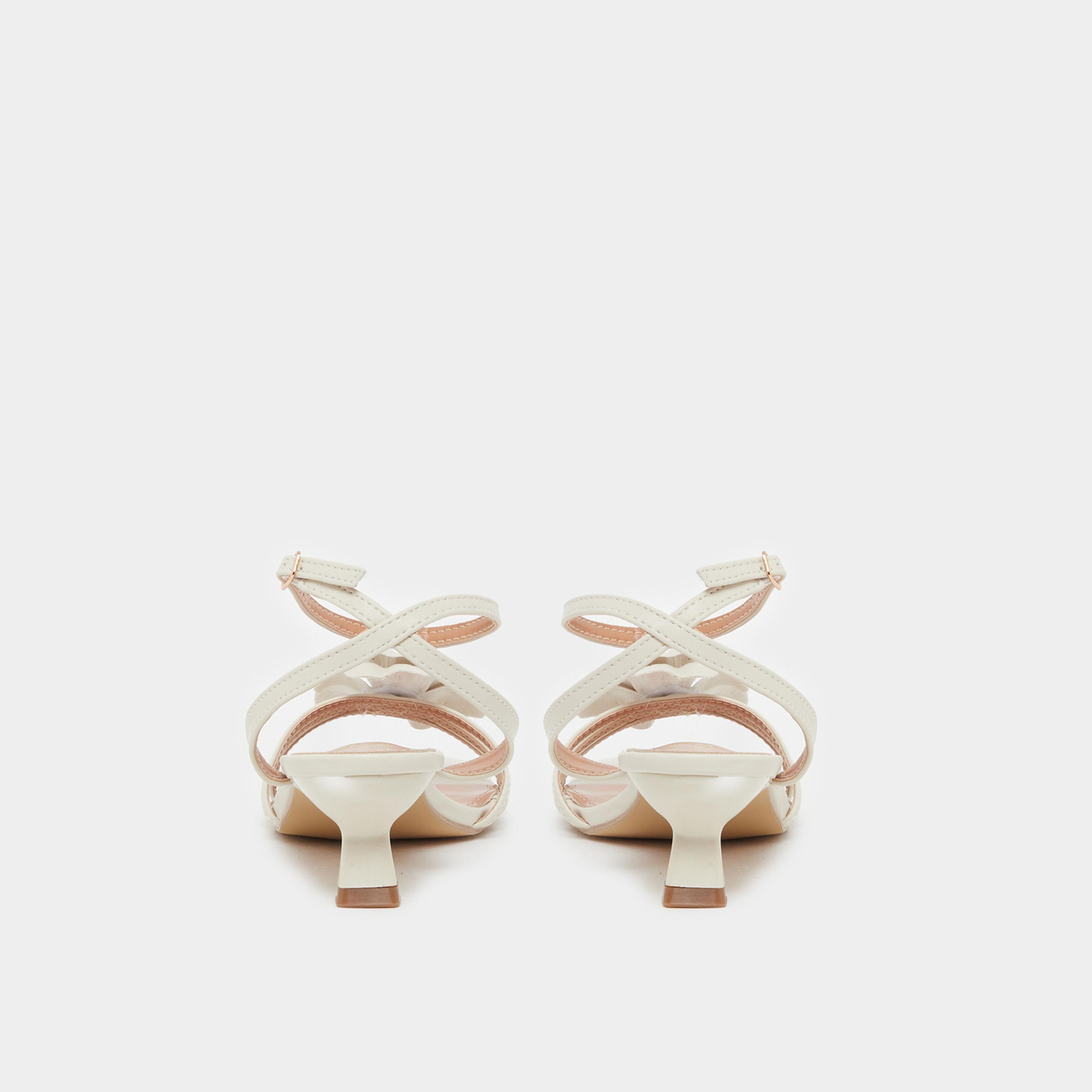 Styli Ankle Strap Open Toe Kitten Heel Sandals-women-shoes-heels-image-4