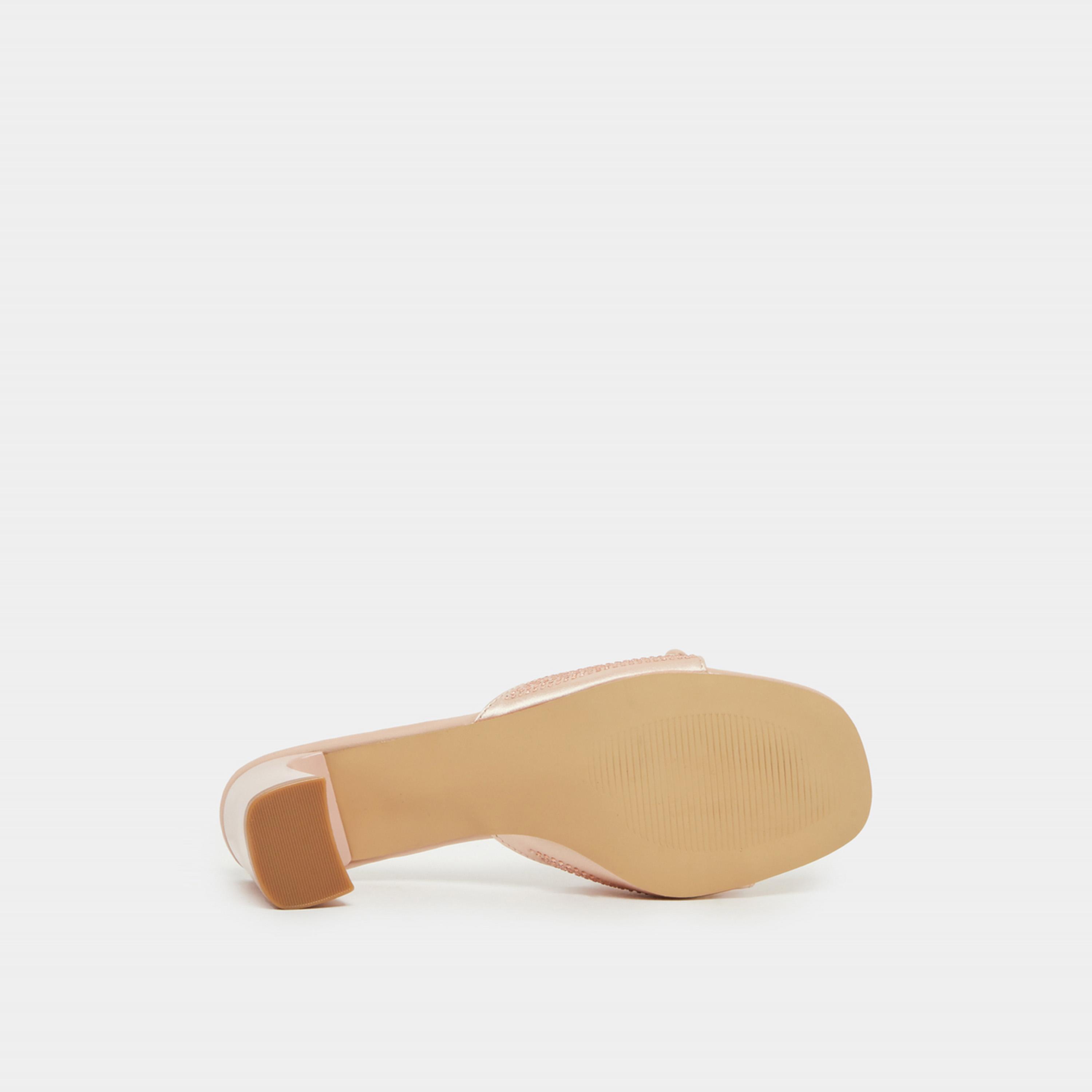 Styli Embellished Bow Block Heel Sandals-women-shoes-heels-image-6