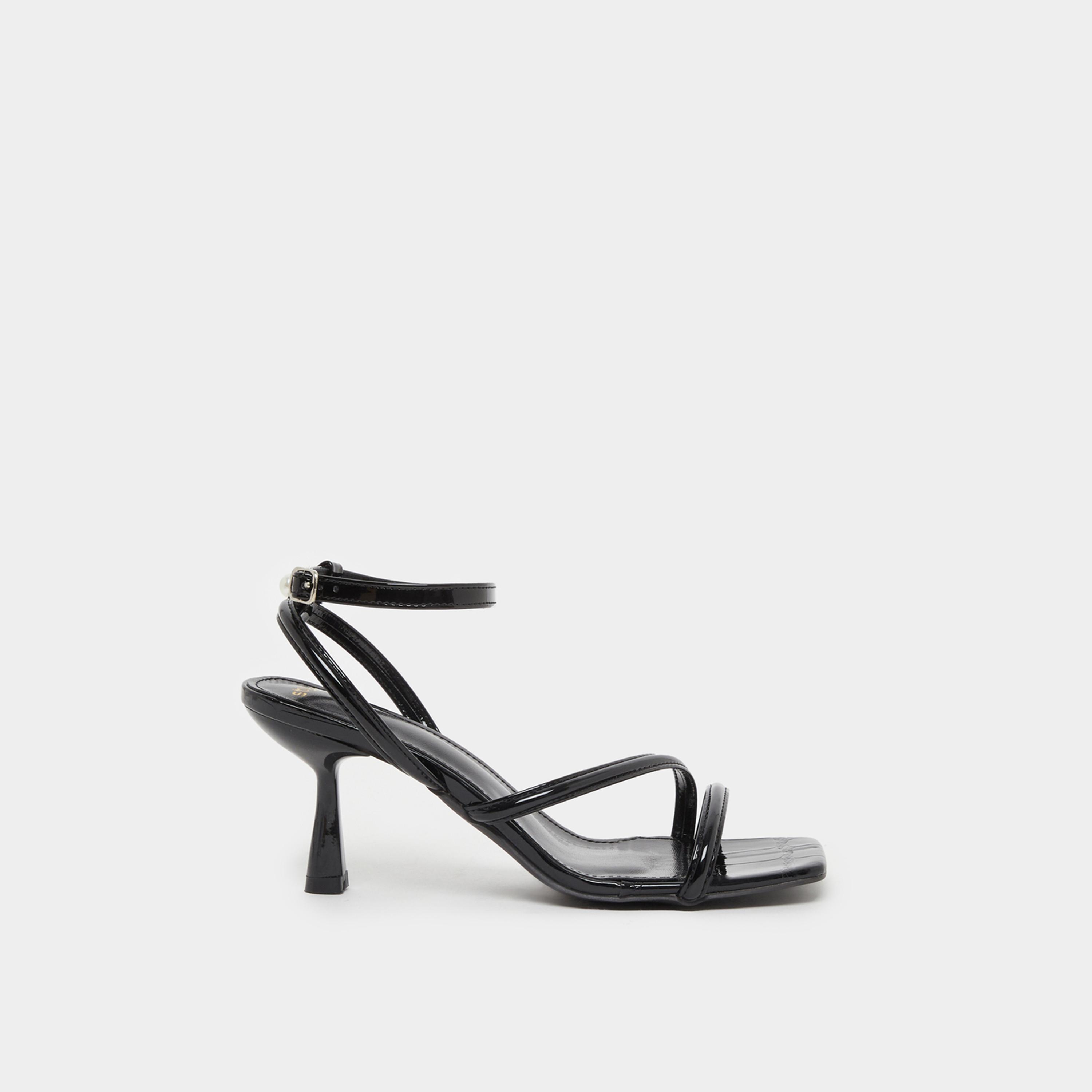 ستايلي - صندل ستيليتو بكعب عالٍ وحزام للكاحل مزين باللؤلؤ الصناعي-women-shoes-sandals-heeled-image-1