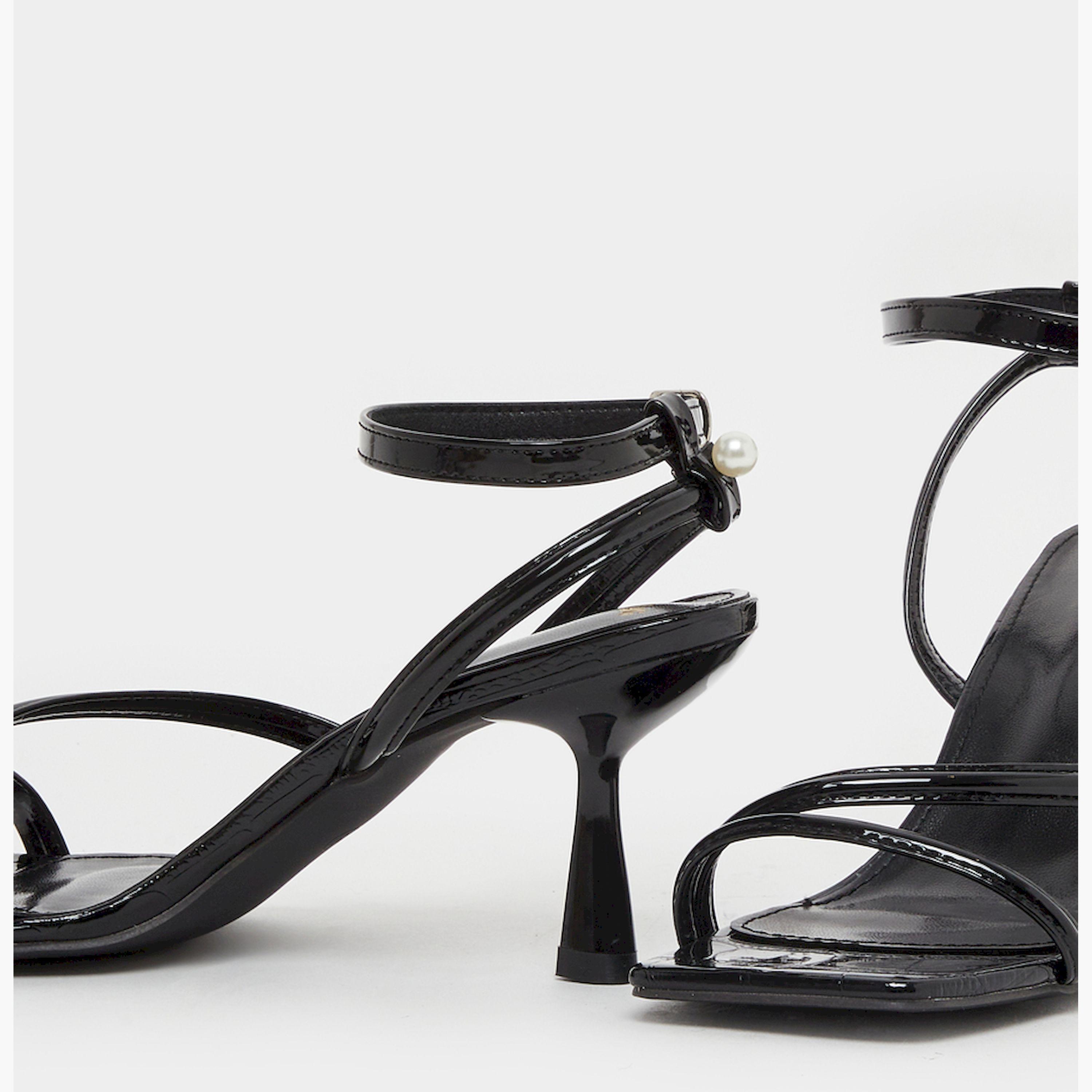 Styli Faux Pearl Detail Ankle Strap Stiletto Heel Sandals-women-shoes-sandals-heeled-image-3