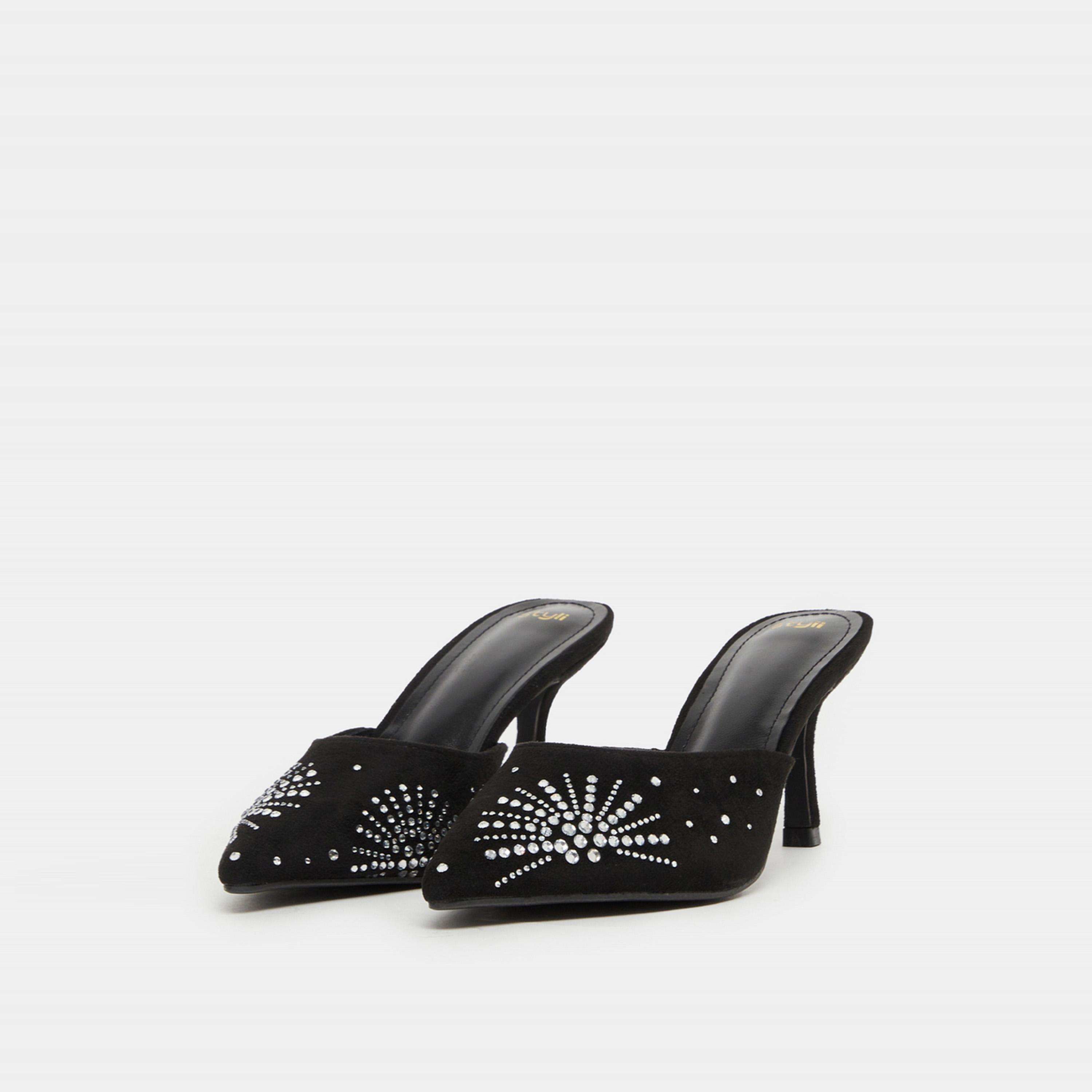 Styli Embellished Pointed Toe Stiletto Heel Pumps-women-shoes-heels-image-2