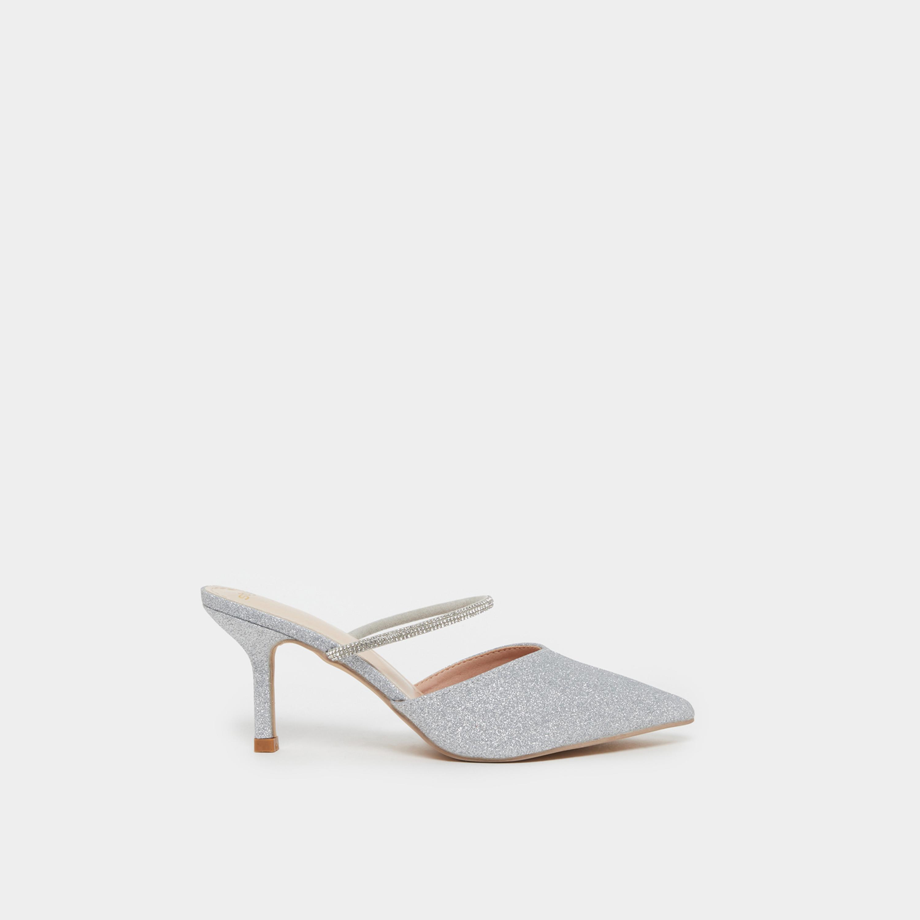 Styli Textured Pointed Toe Stiletto Heel Pumps-women-shoes-heels-image-1