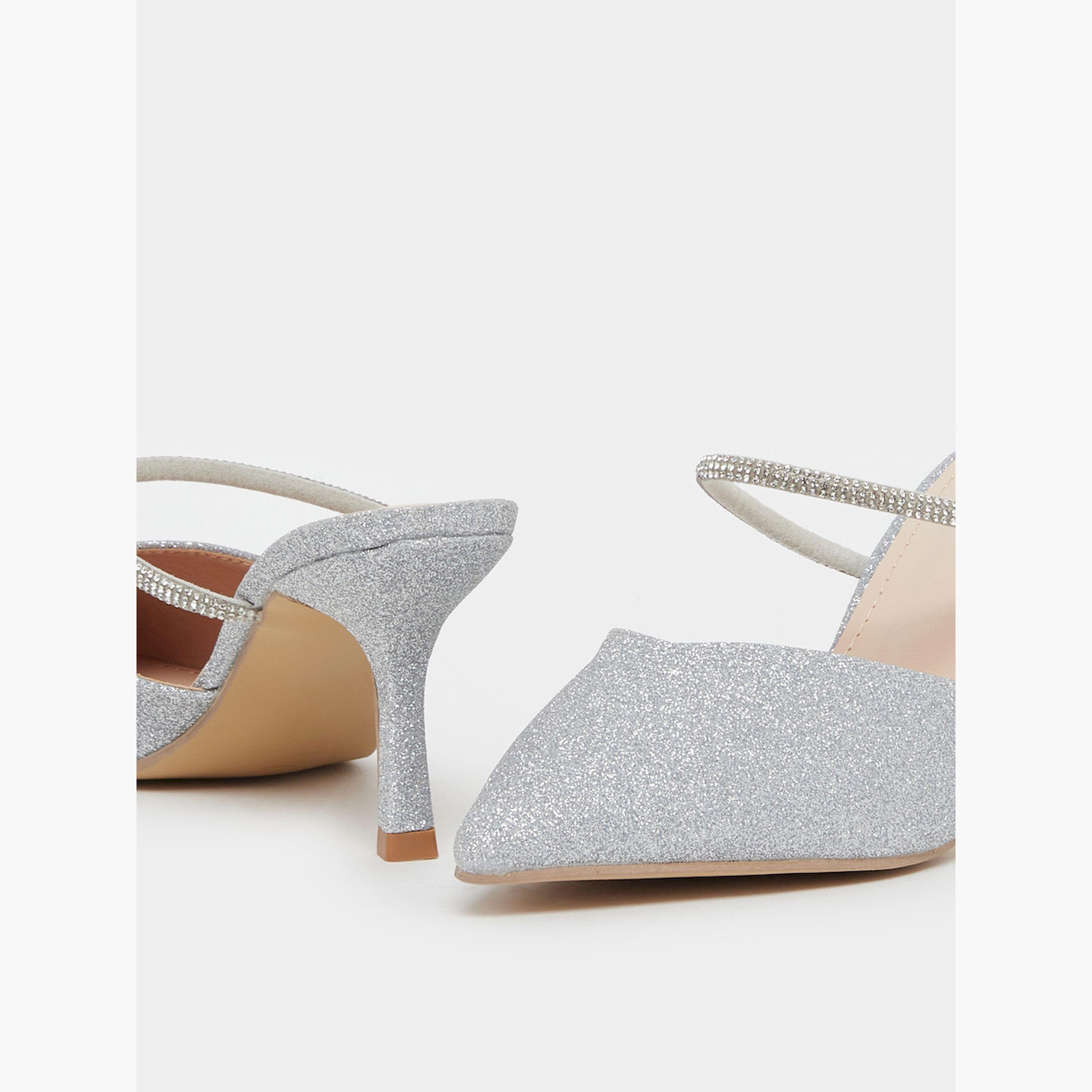 Styli Textured Pointed Toe Stiletto Heel Pumps-women-shoes-heels-image-3