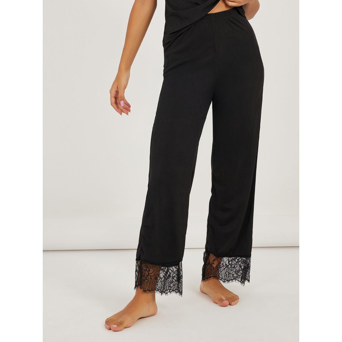 Styli Wide Lace Edge Detail Top and Pyjama Set-women-clothing-nightwear-pyjamas-longsets-image-4