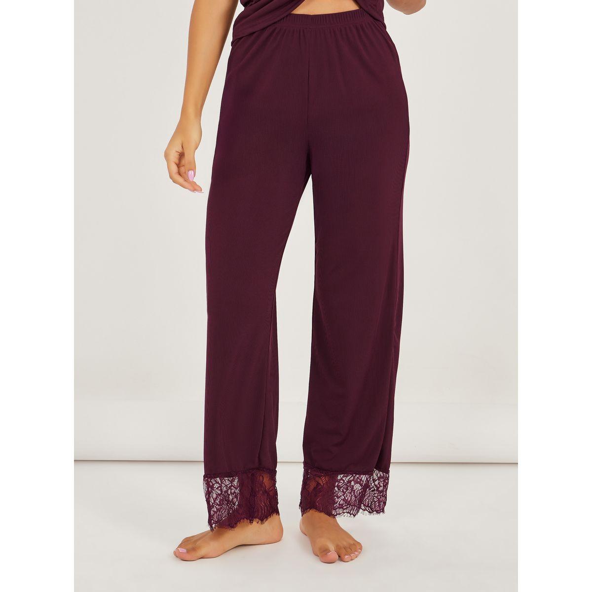 Styli Wide Lace Edge Detail Top and Pyjama Set-women-clothing-nightwear-pyjamas-longsets-image-3