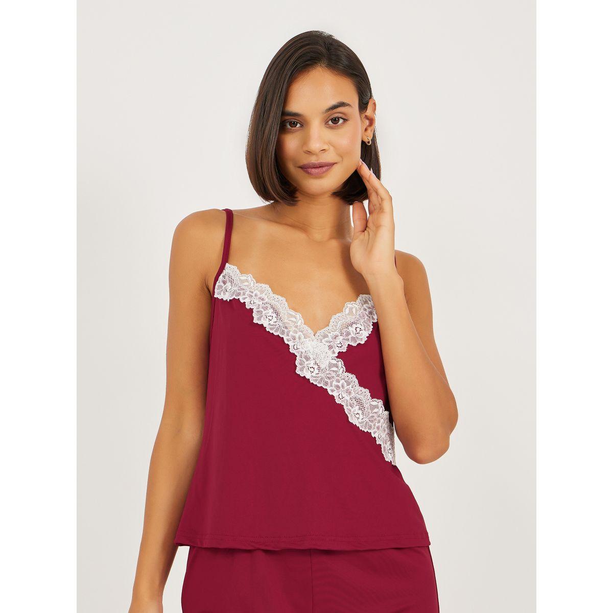 مجموعة من 3 - روب وبنطال بيجاما مع كامي بدانتيل-women-clothing-nightwear-pyjamas-longsets-image-4