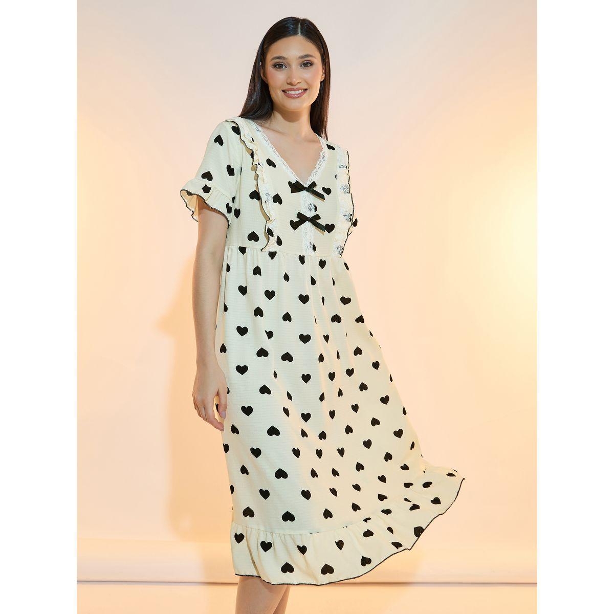 قميص نوم بطبعة قلب وحافة بكشكش-women-clothing-nightwear-nighties-image-2
