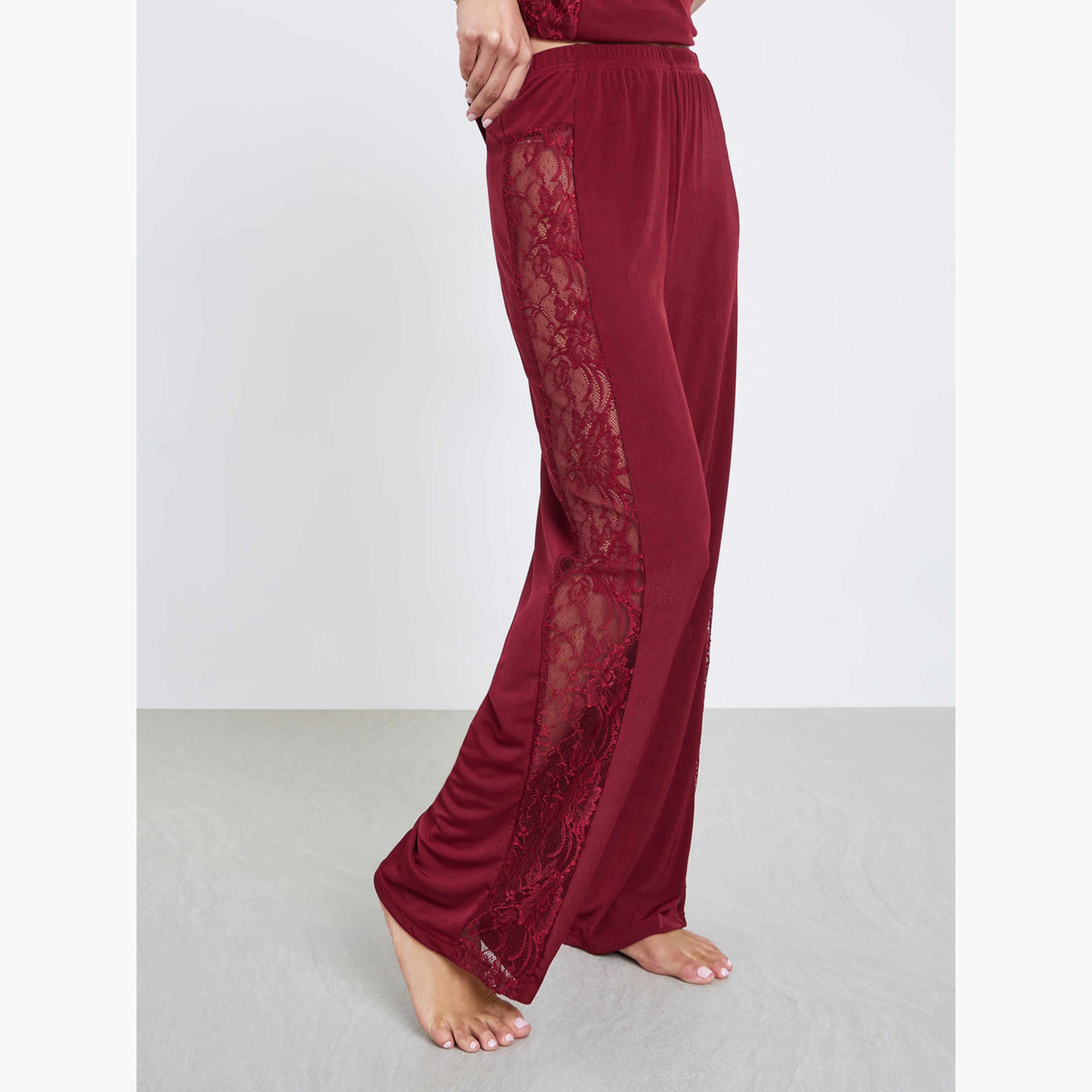 Styli Side Lace Insert Cami and Pyjama Set-women-clothing-nightwear-pyjamas-longsets-image-3