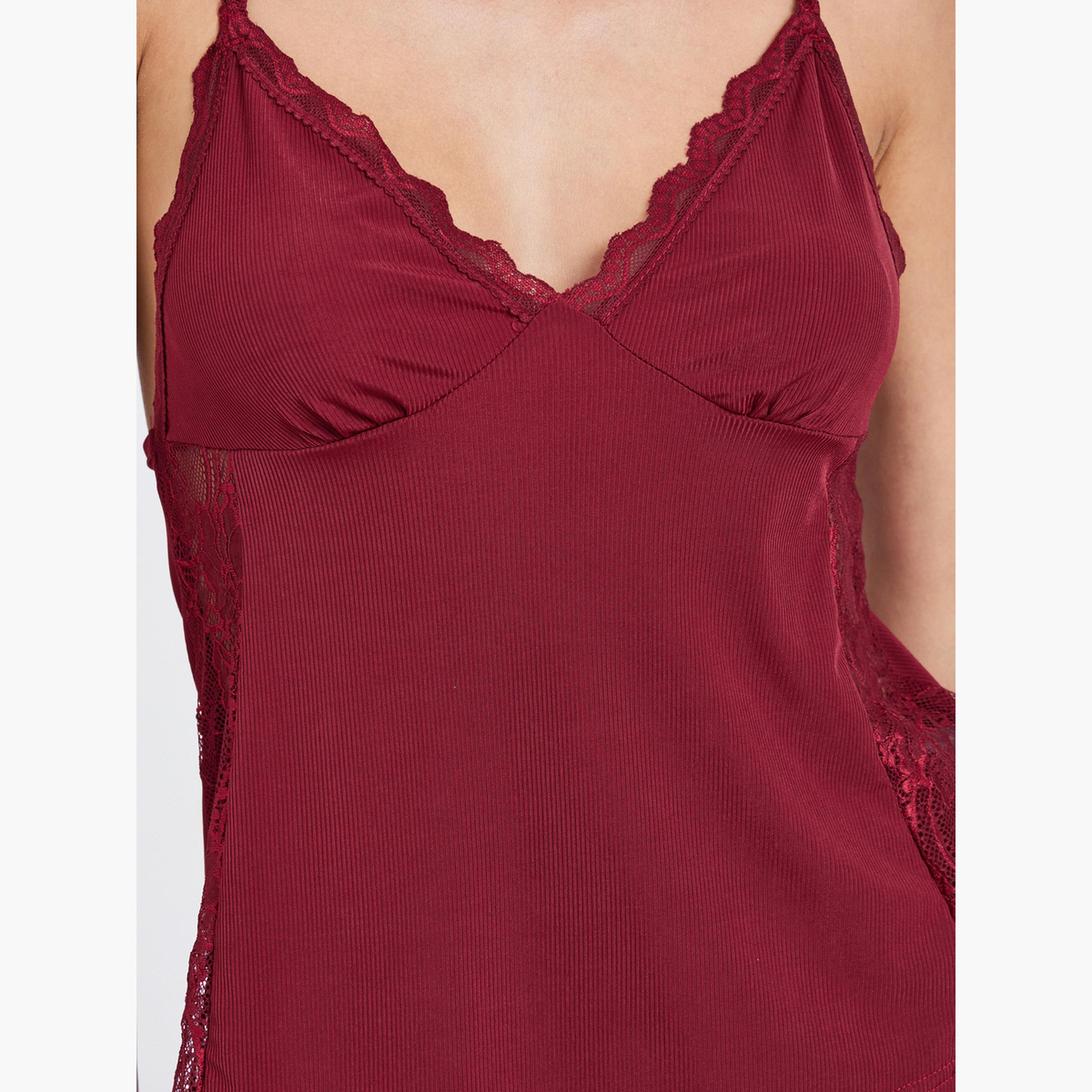 Styli Side Lace Insert Cami and Pyjama Set-women-clothing-nightwear-pyjamas-longsets-image-4