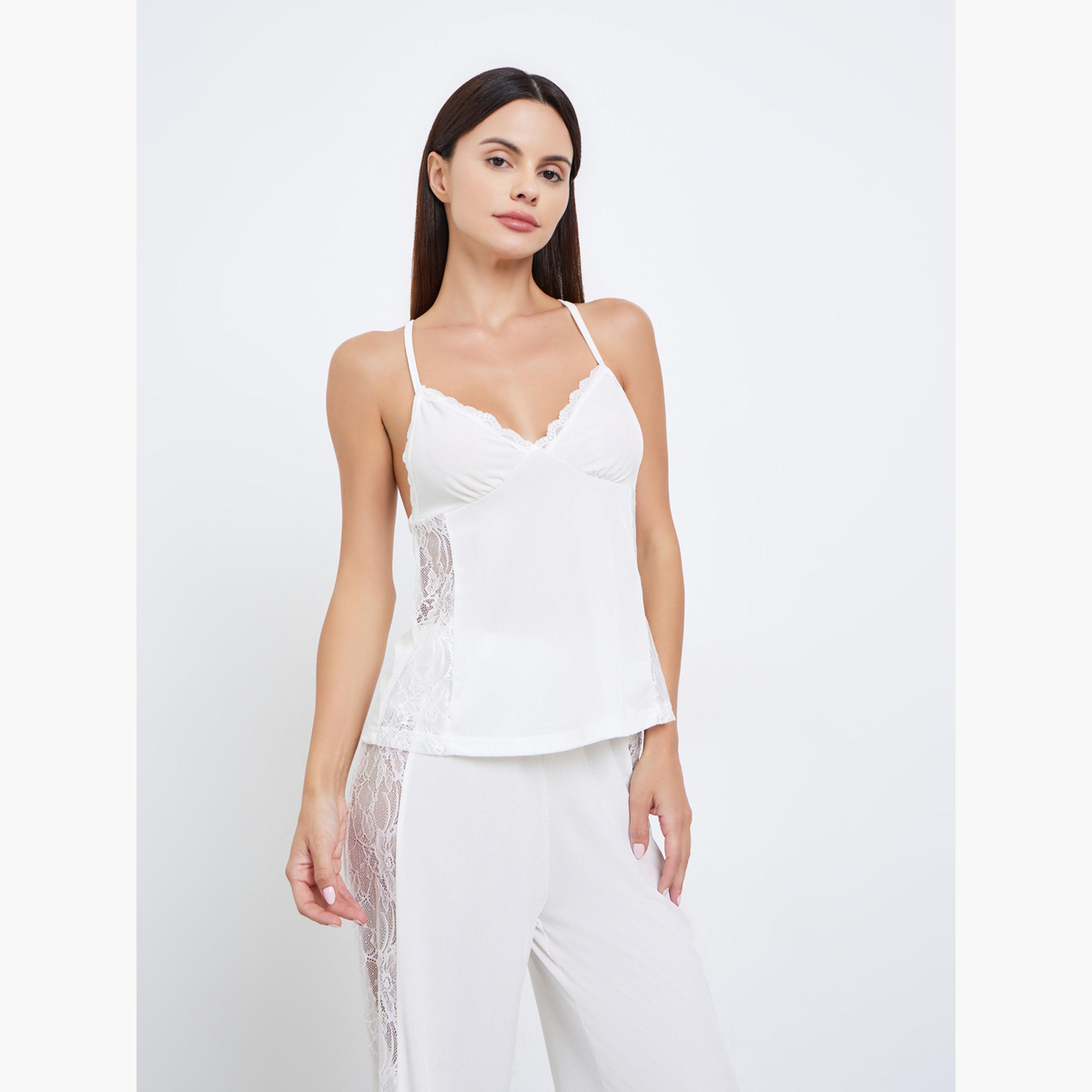 Styli Side Lace Insert Cami and Pyjama Set-women-clothing-nightwear-pyjamas-longsets-image-5