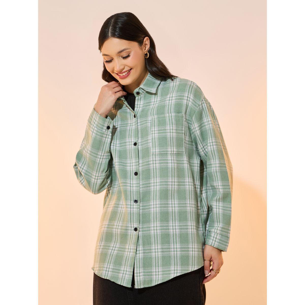 Take Two Checked Long Sleeve Oversized Shirt-women-clothing-shirtsandblouses-shirts-image-1
