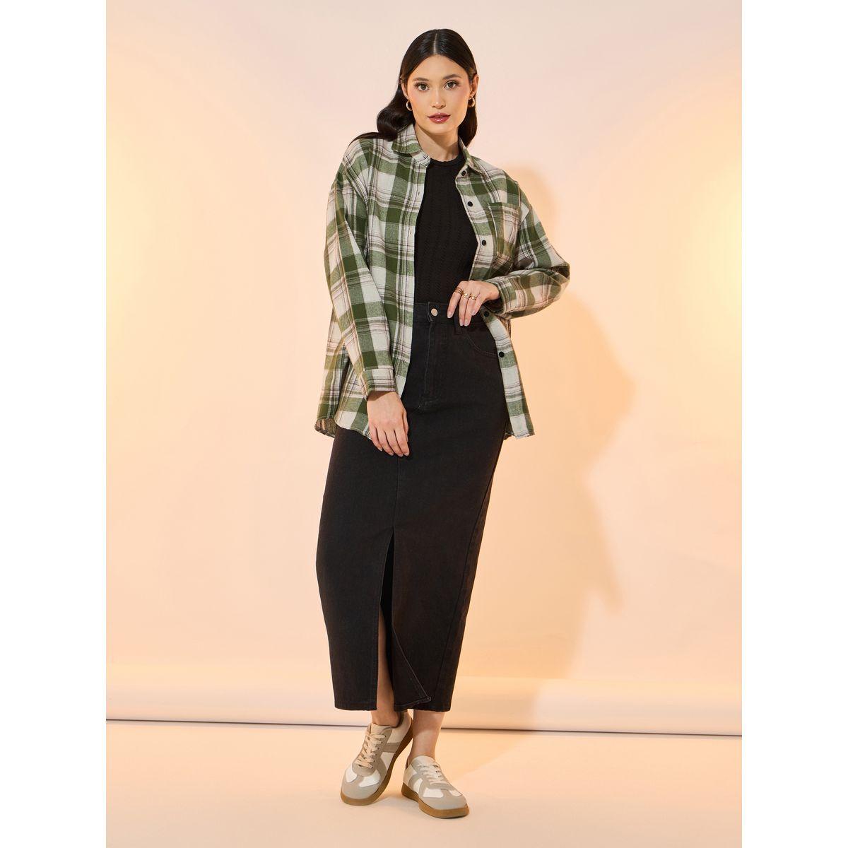 بلوزة فضفاضة بطبعة مربعات وأكمام طويلة-women-clothing-shirtsandblouses-shirts-image-3