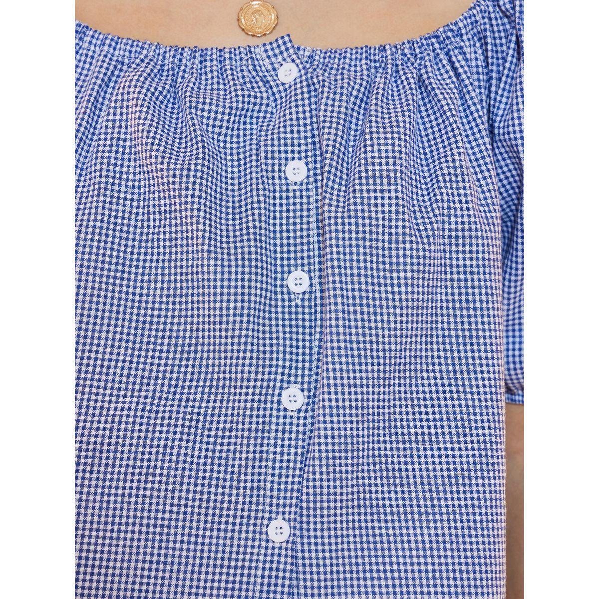 Take Two Gingham Check Button Down Wide Neck Top-women-clothing-shirtsandblouses-blouses-image-4