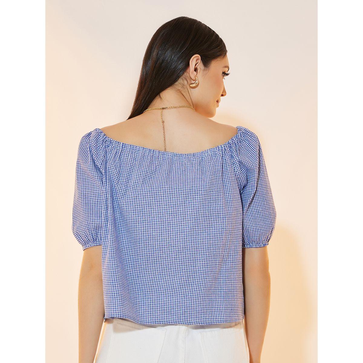 Take Two Gingham Check Button Down Wide Neck Top-women-clothing-shirtsandblouses-blouses-image-5