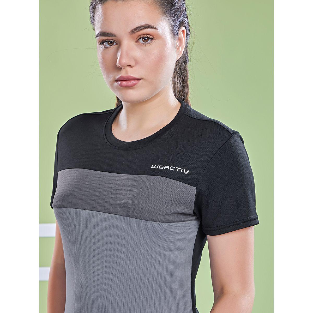 Technosport X Styli  Color Block Crew Neck Short Sleeve Top-sports-women-clothing-tshirtsandvests-image-5