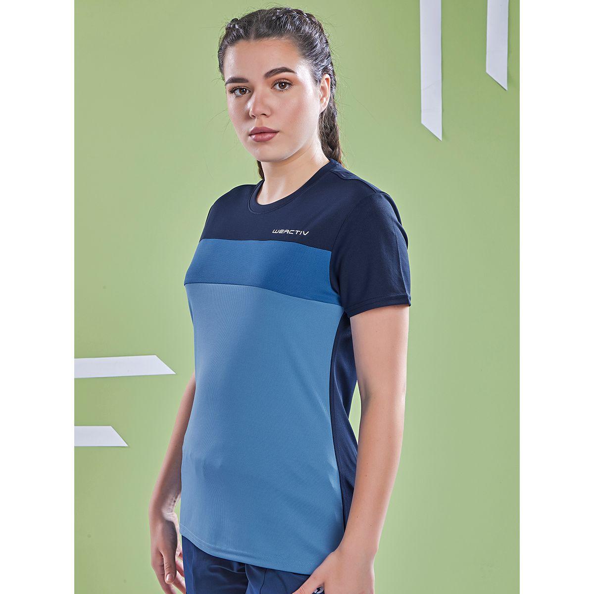 Technosport X Styli  Color Block Crew Neck Short Sleeve Top-sports-women-clothing-tshirtsandvests-image-3