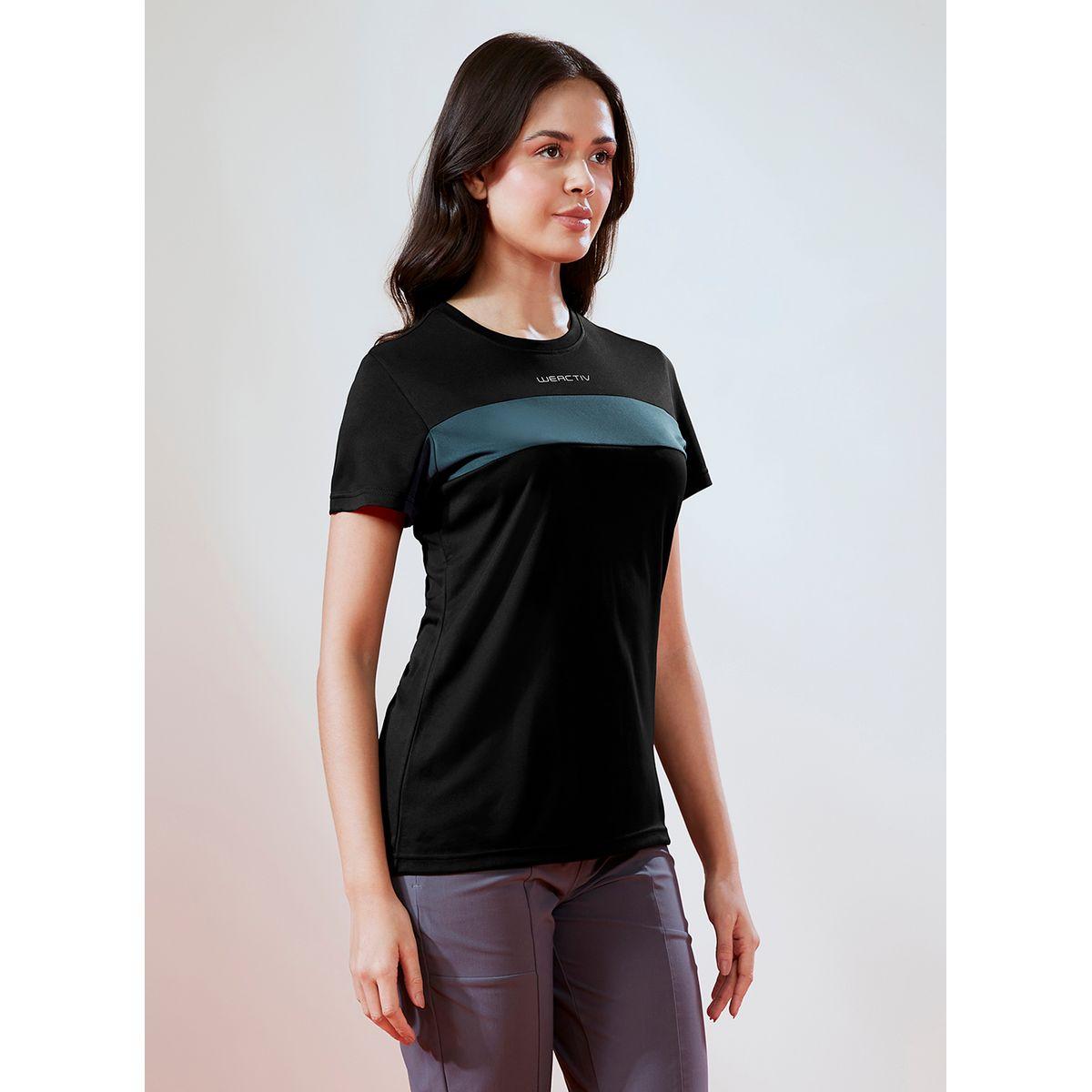 Technosport X Styli  Color Block Crew Neck Short Sleeve Top-sports-women-clothing-tshirtsandvests-image-4