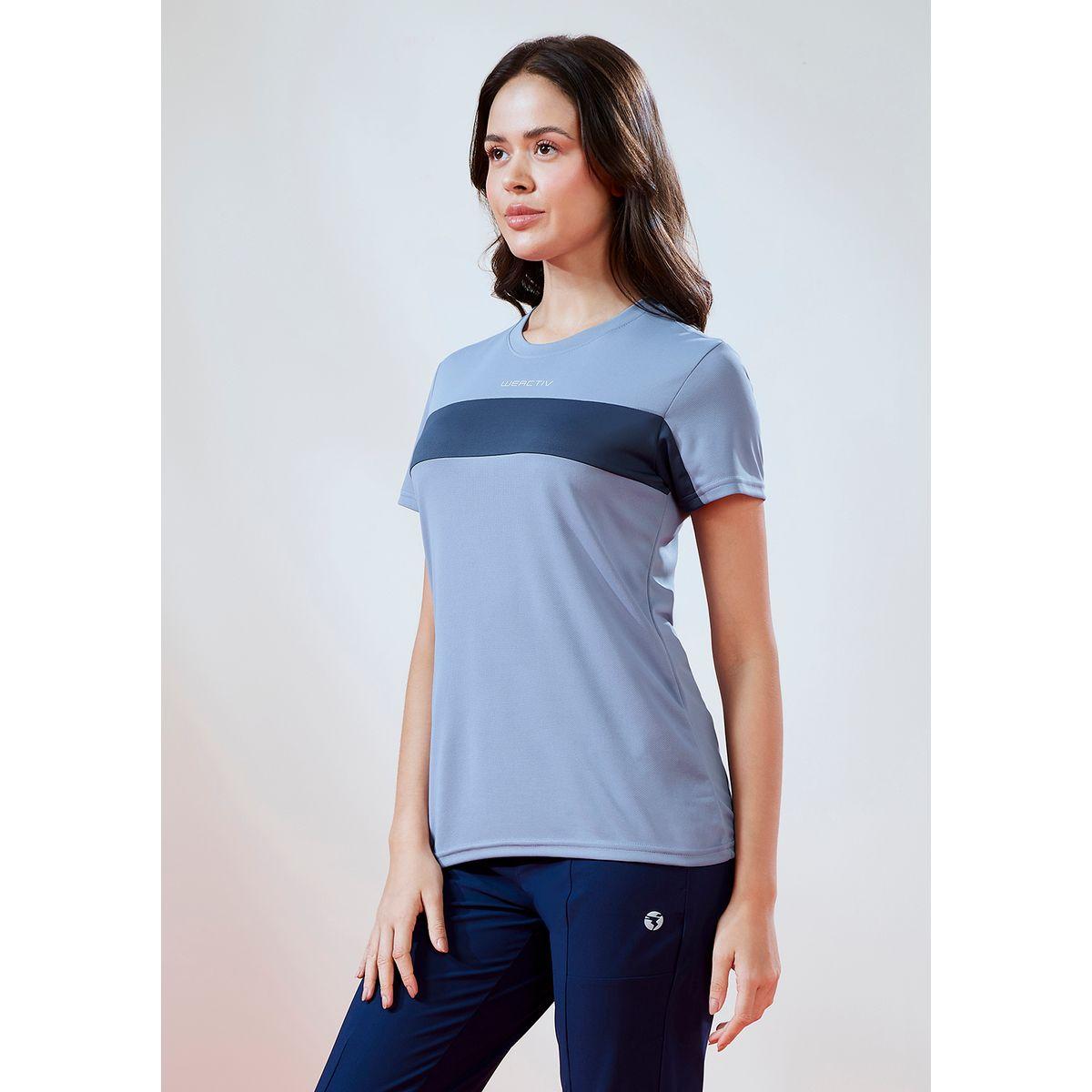 Technosport X Styli  Color Block Crew Neck Short Sleeve Top-sports-women-clothing-tshirtsandvests-image-4