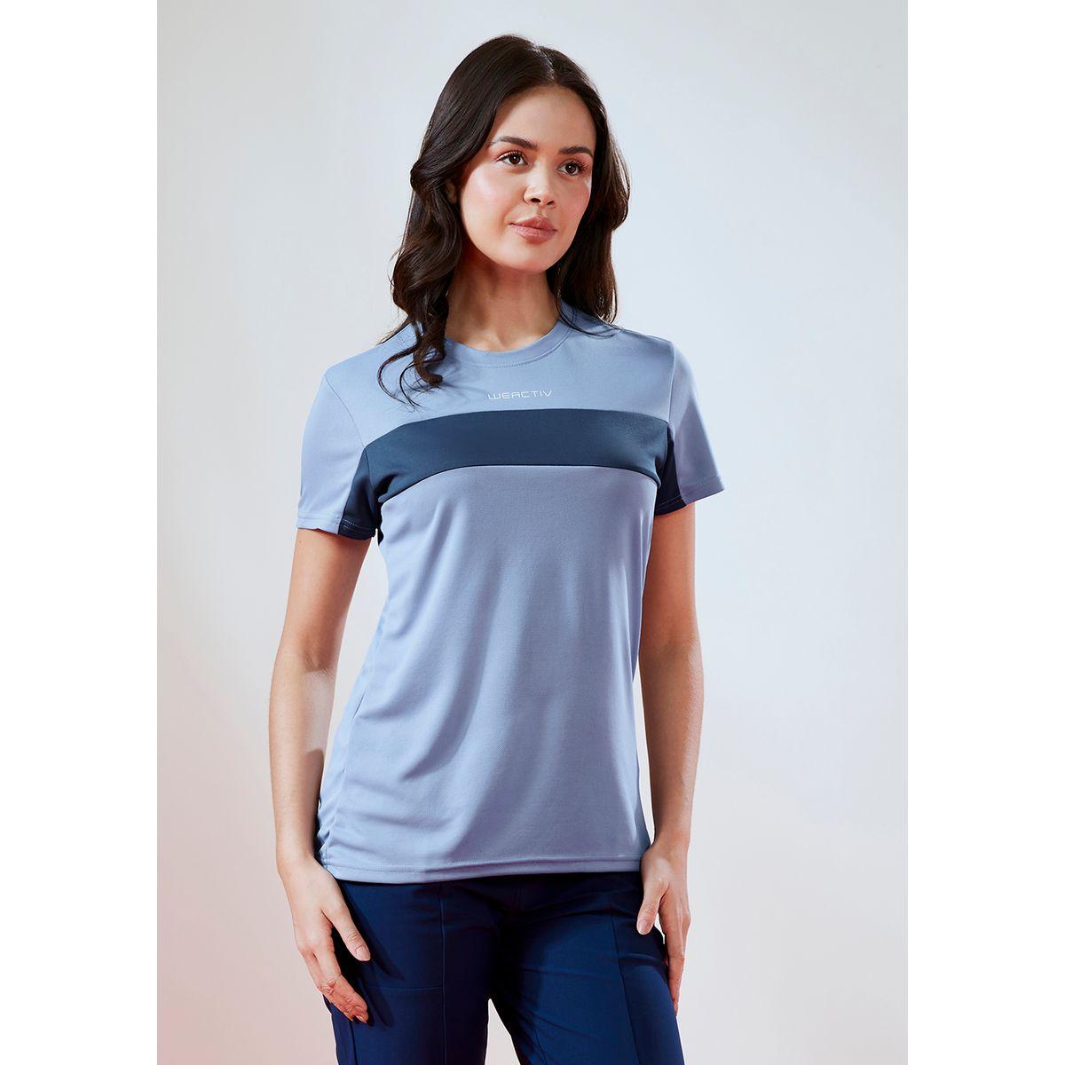 Technosport X Styli  Color Block Crew Neck Short Sleeve Top-sports-women-clothing-tshirtsandvests-image-5