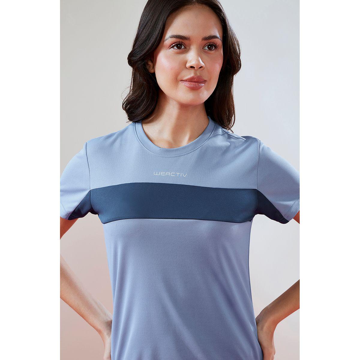Technosport X Styli  Color Block Crew Neck Short Sleeve Top-sports-women-clothing-tshirtsandvests-image-7