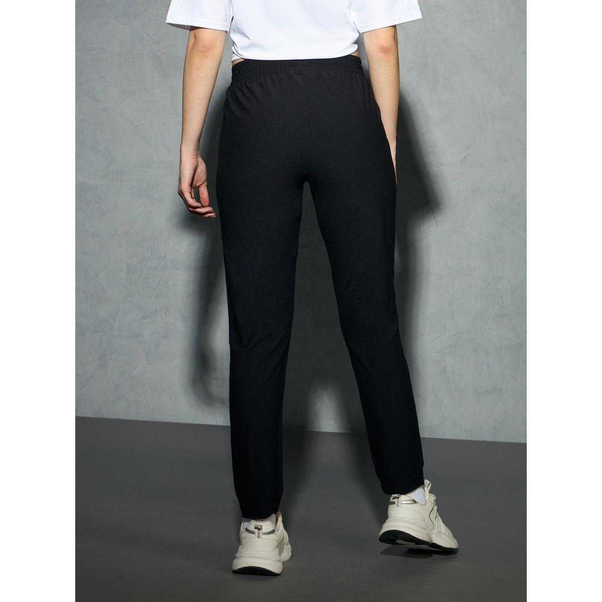 Technosport X Styli  Logo Print 4-Way Stretch Joggers with Pockets-women-clothing-sportswearandactivewear-bottoms-image-2