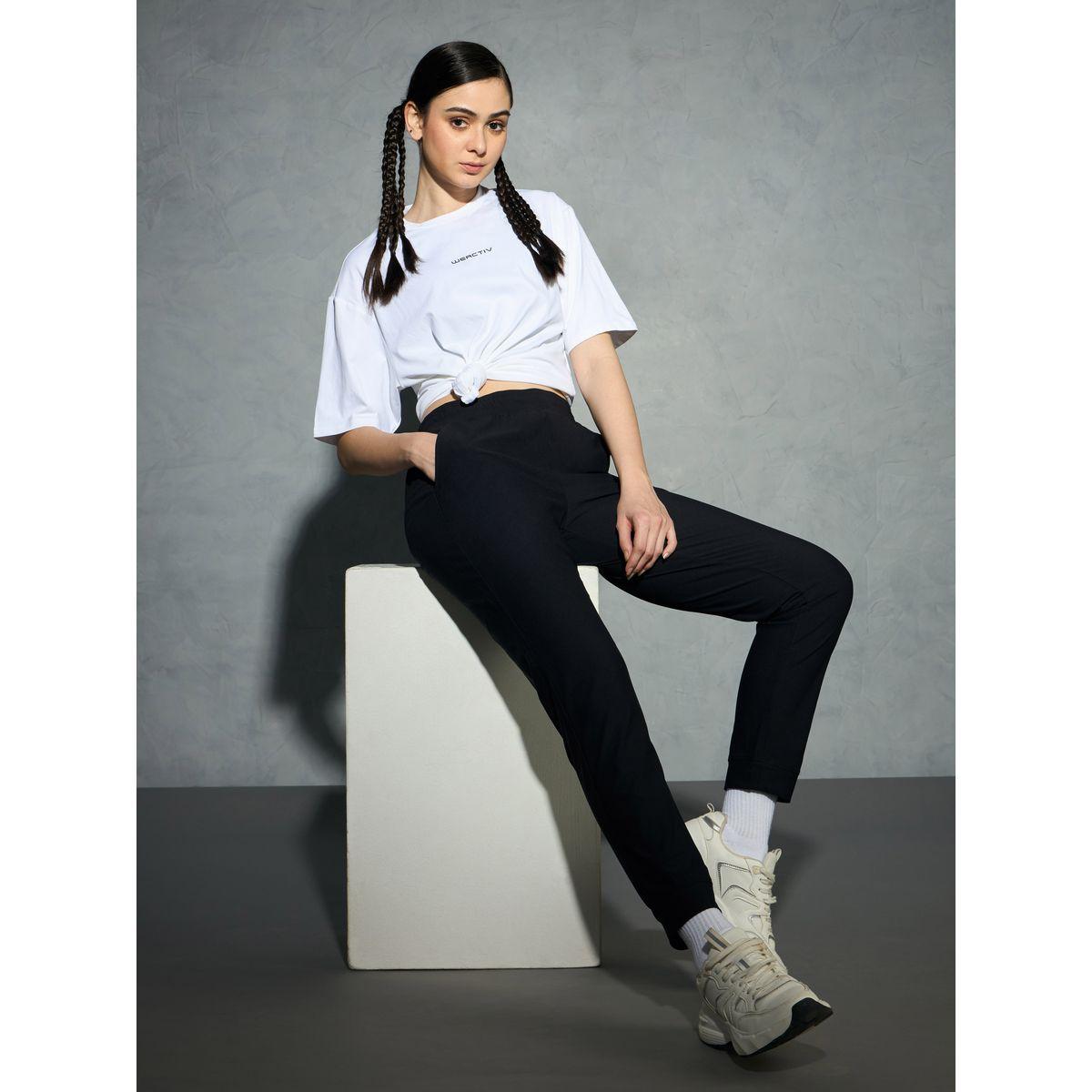 Technosport X Styli  Logo Print 4-Way Stretch Joggers with Pockets-women-clothing-sportswearandactivewear-bottoms-image-7