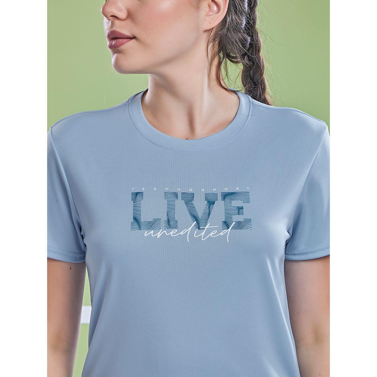 بلوزة بطبعة جرافيك وأكمام قصيرة تكنوسبورت × ستايلي-sports-women-clothing-tshirtsandvests-image-3