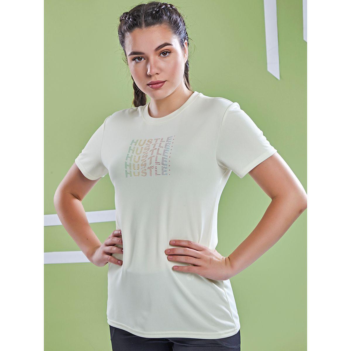 بلوزة بطبعة جرافيك وأكمام قصيرة تكنوسبورت × ستايلي-women-clothing-sportswearandactivewear-tshirtsandvests-image-1