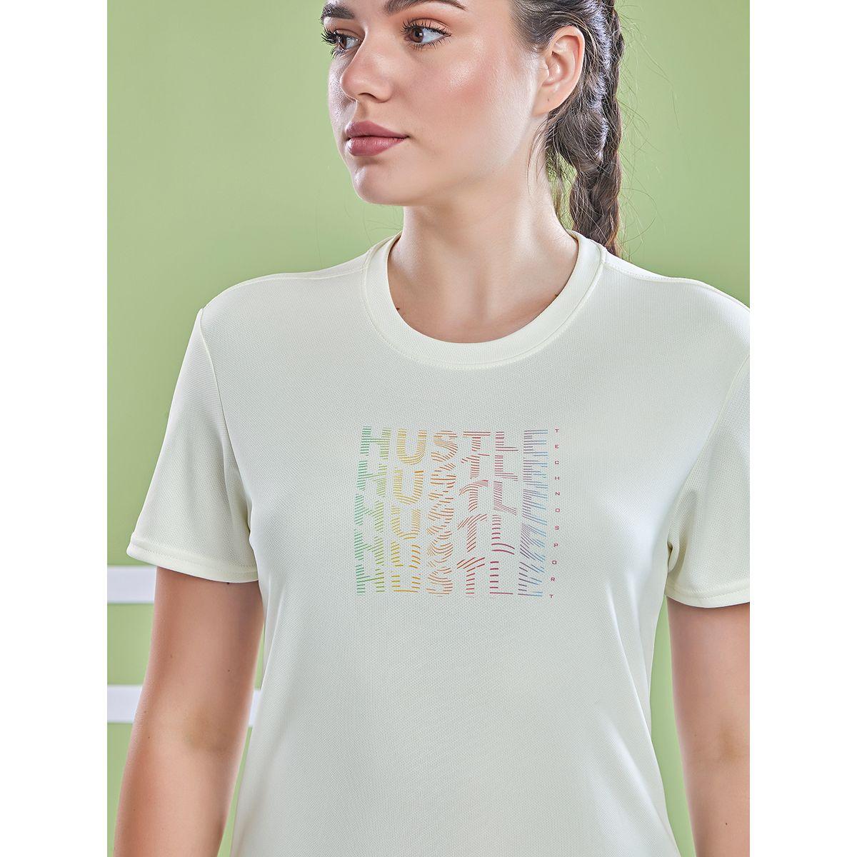 بلوزة بطبعة جرافيك وأكمام قصيرة تكنوسبورت × ستايلي-women-clothing-sportswearandactivewear-tshirtsandvests-image-2